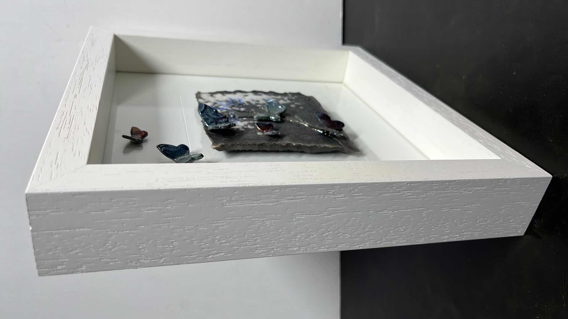 Photo 3 of IRISH ARTIST REBEKA KAHN “SMILE” PURE COLLECTION BUTTERFLIES SIGNED FRAMED ART 1.45” X 10.25” H10.25”, STYLE CODE RKPUBF26