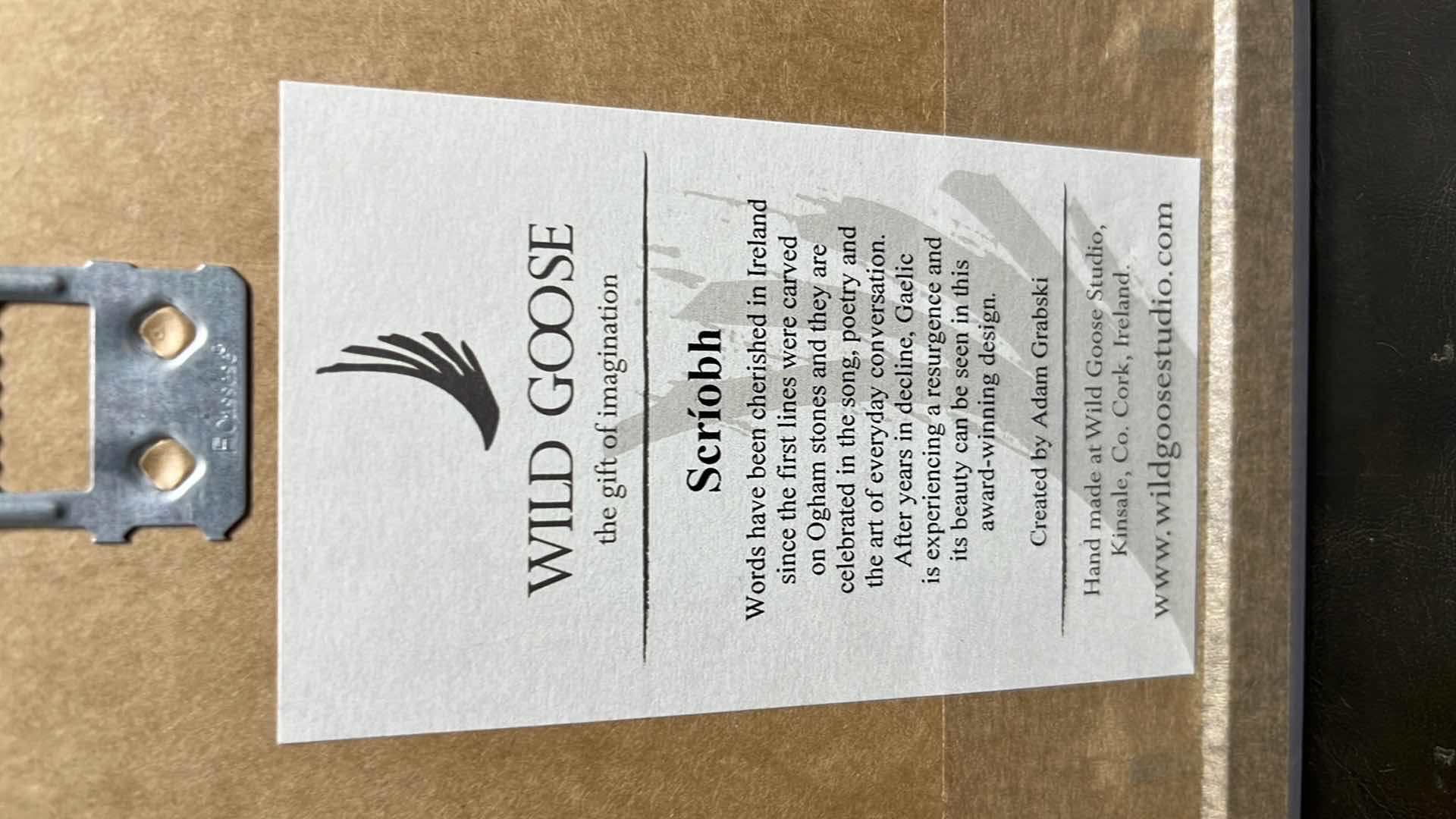 Photo 1 of WILD GOOSE STUDIOS GRA DILSEACHT CAIRDEAS “LOVE LOYALTY FRIENDSHIP” CARVED BRONZED IRON W WARM GREY WOOD FRAME 1” X 11.55” H8.4”