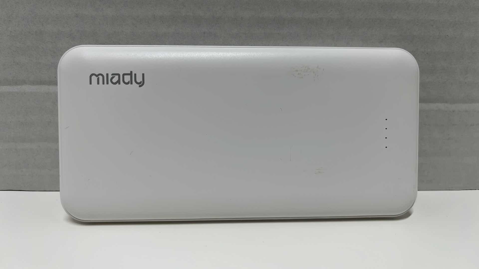 Photo 1 of MIADY 10000mAh DUAL USB PORTABLE CHARGER FAST CHARGING POWER BANK W USB TYPE C CORD, MODEL AS-TPB21