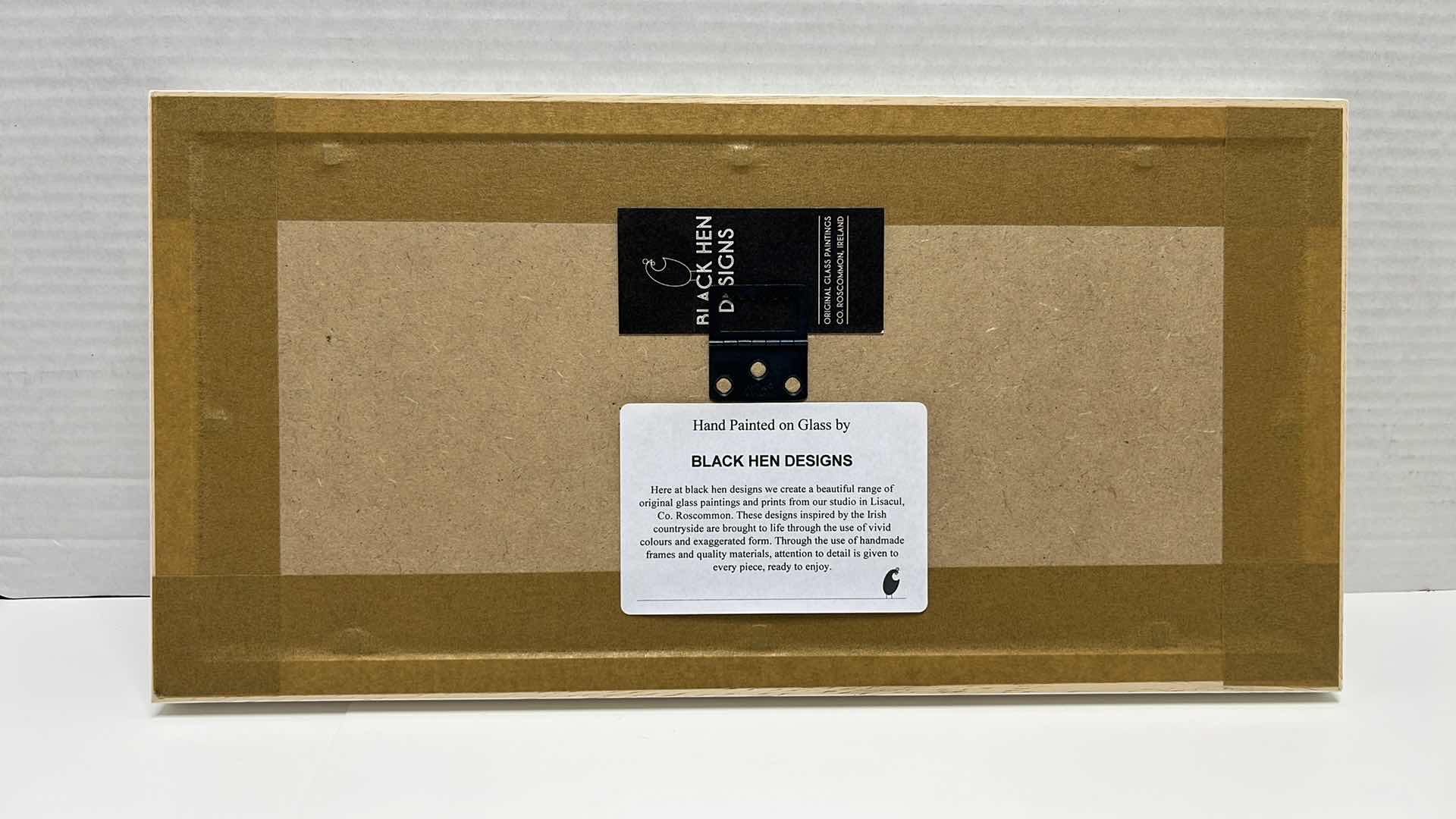 Photo 1 of BLACK HEN DESIGNS, ROSCOMMON IRELAND, FRANED HAND PAINTED ON GLASS “DARE TO BE DIFFERENT”, TITLED & SIGNED BY ARTIST .75” X 15” H7.5”