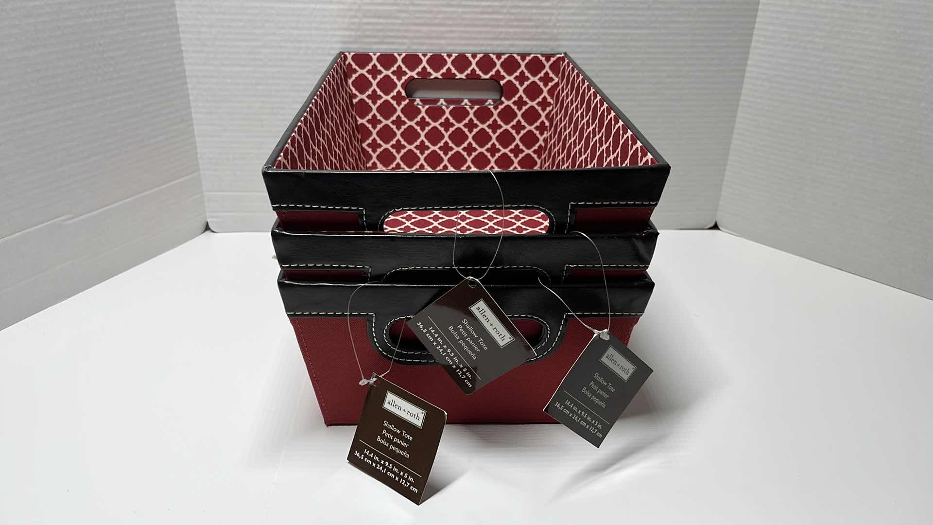 Photo 1 of NEW ALLEN & ROTH SHALLOW TOTE 9.5” X 14.4” H5” (3)