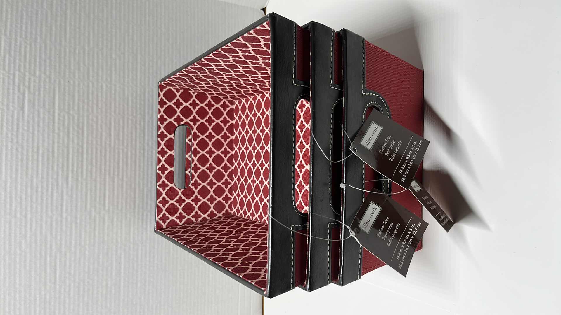 Photo 1 of NEW ALLEN & ROTH SHALLOW TOTE 9.5” X 14.4” H5” (3)