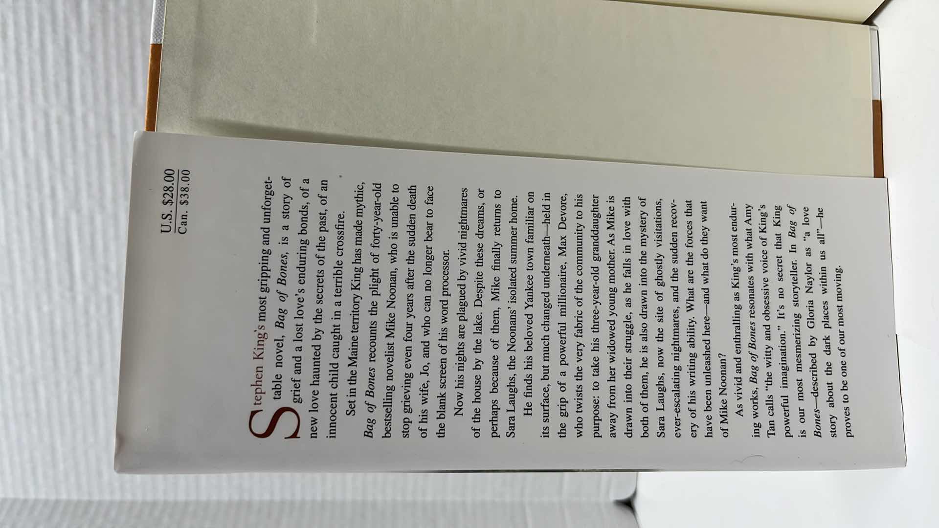 Photo 1 of BAG OF BONES, A NOVEL BY STEPHEN KING, FIRST EDITION FIRST PRINTING HARDCOVER BOOK (1998)