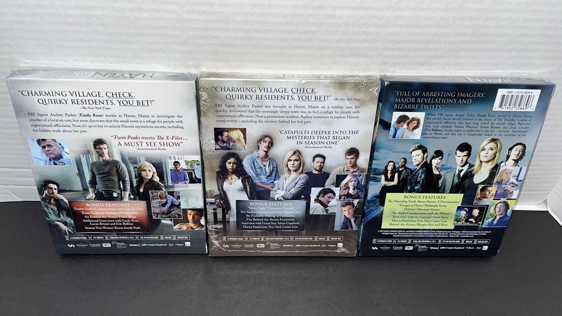 Photo 1 of NEW HAVEN SEASONS 1-3 BLU RAY DISC SETS, BASED ON “THE COLORADO KID” BY STEPHEN KING