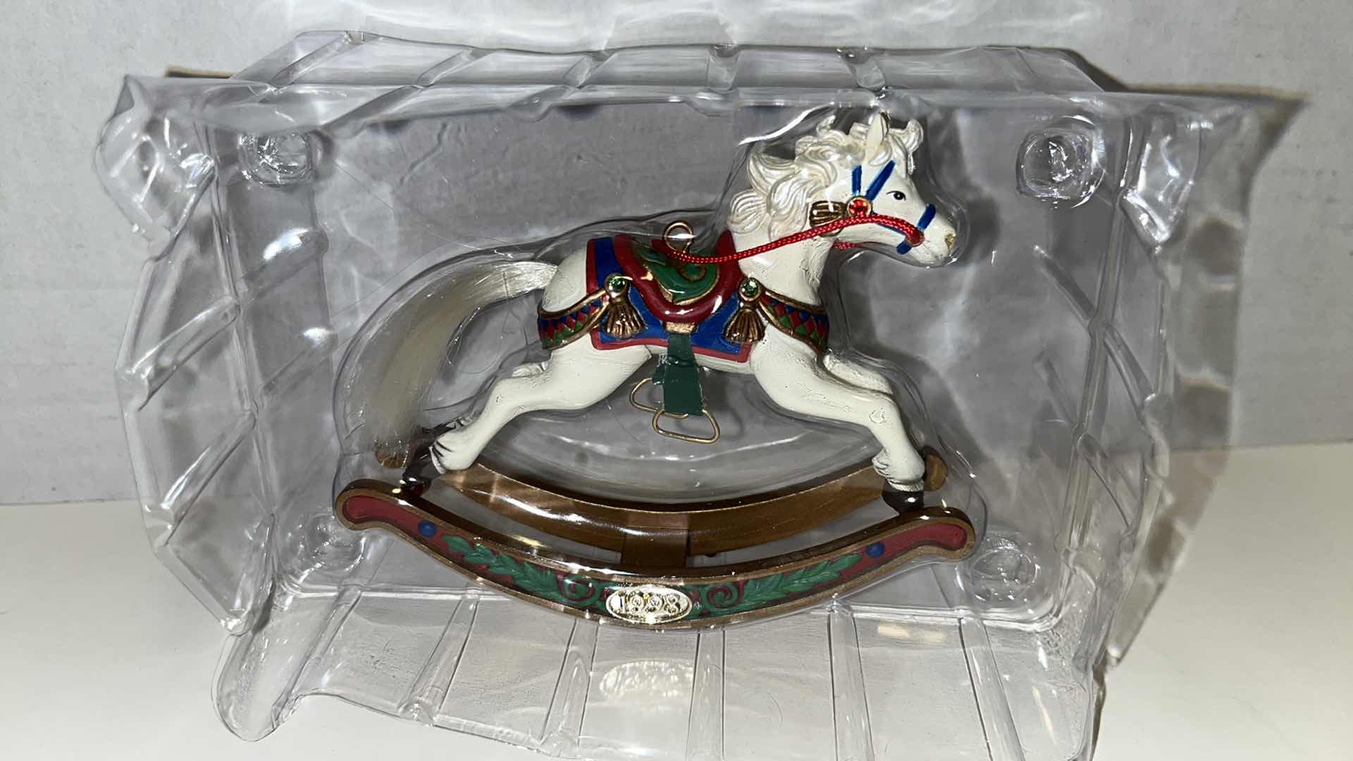 Photo 1 of CARLTON CARDS & HALLMARK KEEPSAKE COLLECTIBLE ROCKING HORSE & UNICORN CHRISTMAS ORNAMENTS (4)