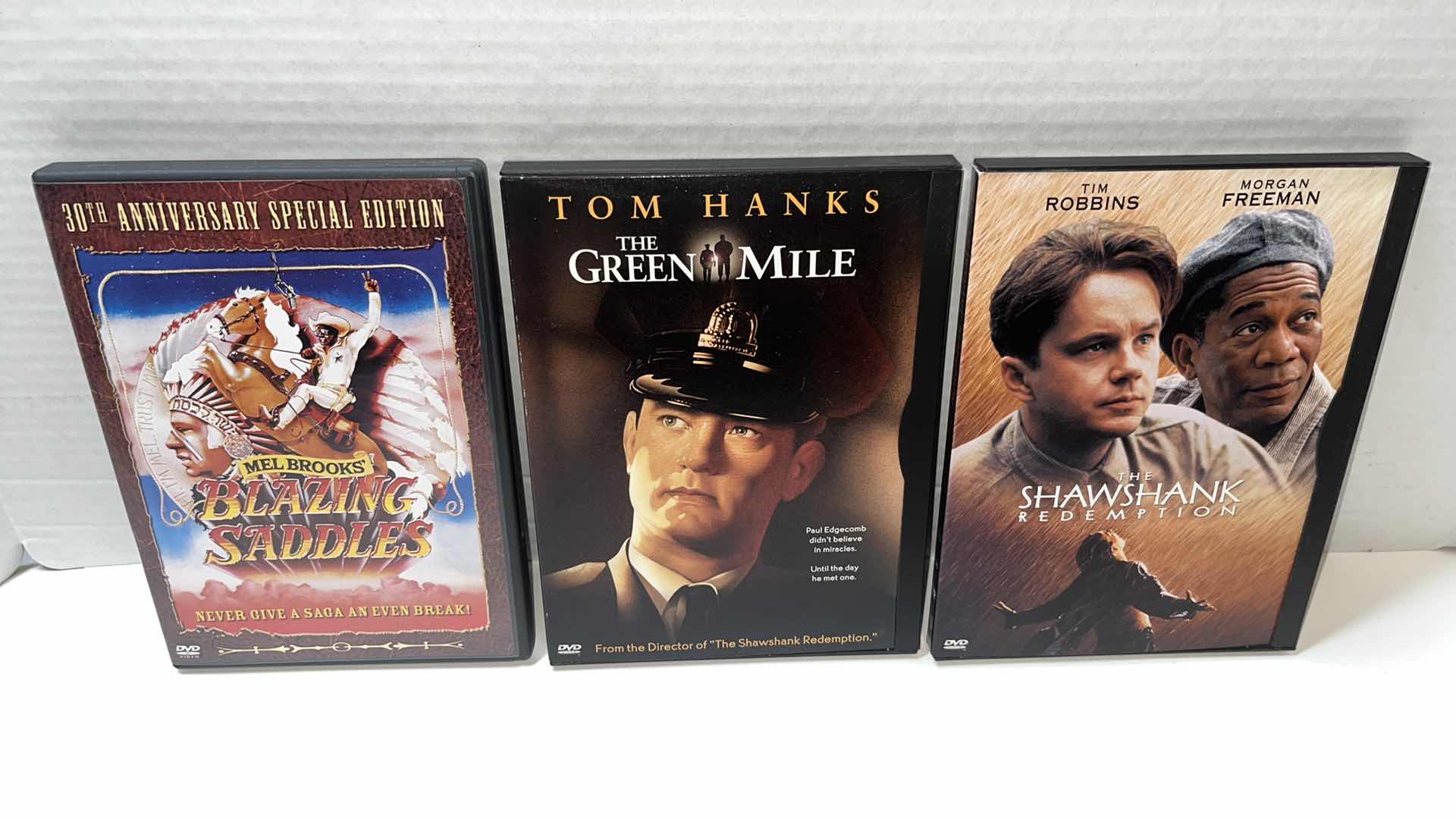 Photo 1 of BLAZING SADDLES, THE GREEN MILE & SHAWSHANK REDEMPTION DVD MOVIES (3)