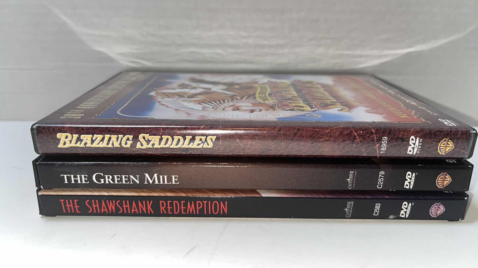 Photo 1 of BLAZING SADDLES, THE GREEN MILE & SHAWSHANK REDEMPTION DVD MOVIES (3)