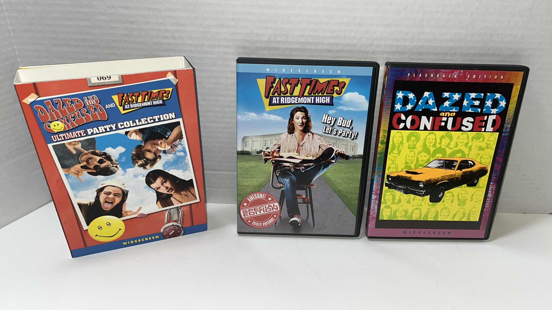 Photo 1 of NATIONAL LAMPOONS ANIMAL HOUSE, FAST TIMES AT RIDGEMONT HIGH/ DAZED AND CONFUSED ULTIMATE PARTY COLLECTION & NATIONAL LAMPOONS CHRISTMAS VACATION DVD MOVIES (3)
