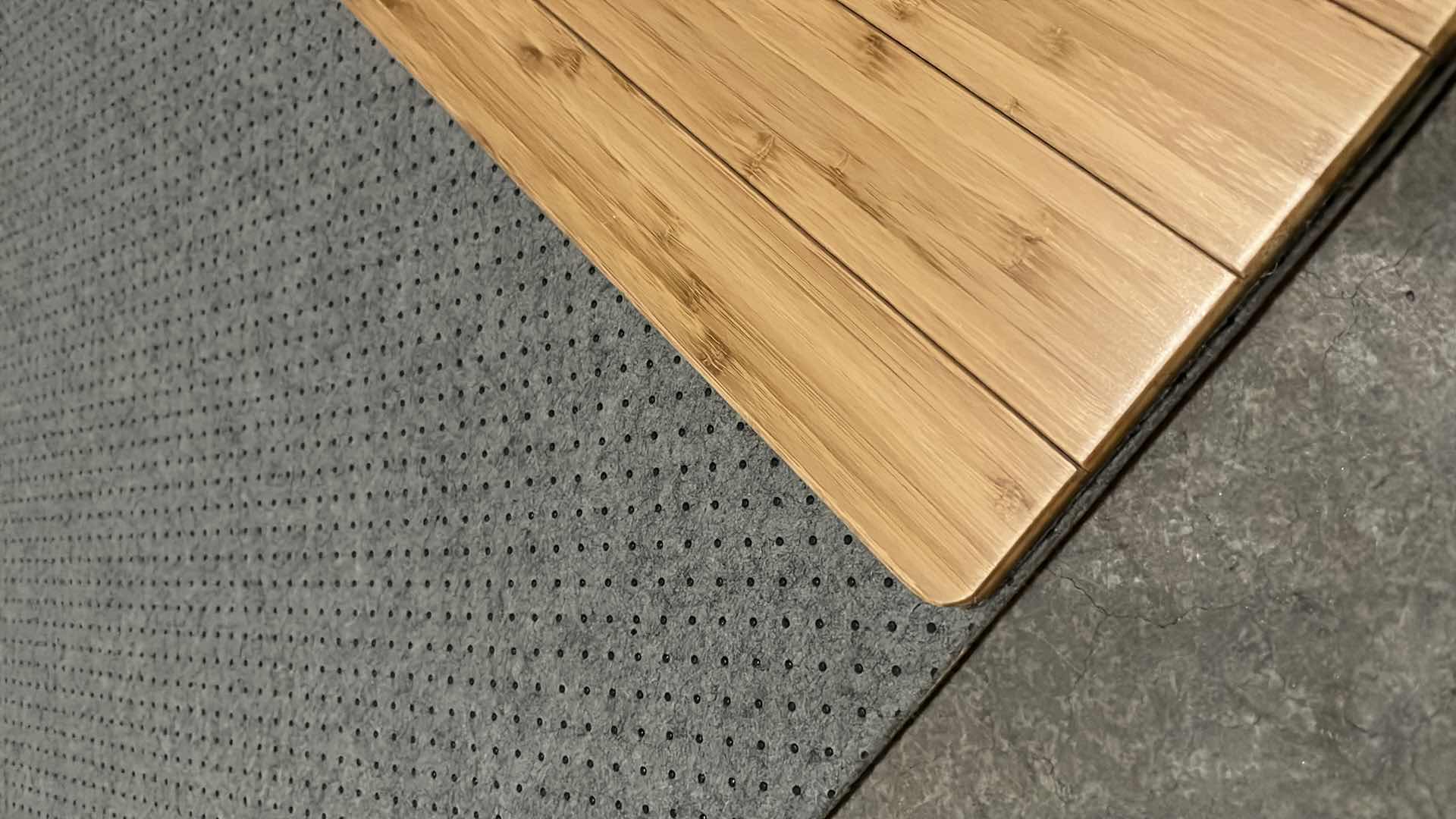 Photo 1 of DELUXE BAMBOO ROLL-UP CHAIRMAT W LIP, NATURAL 44” x 52”