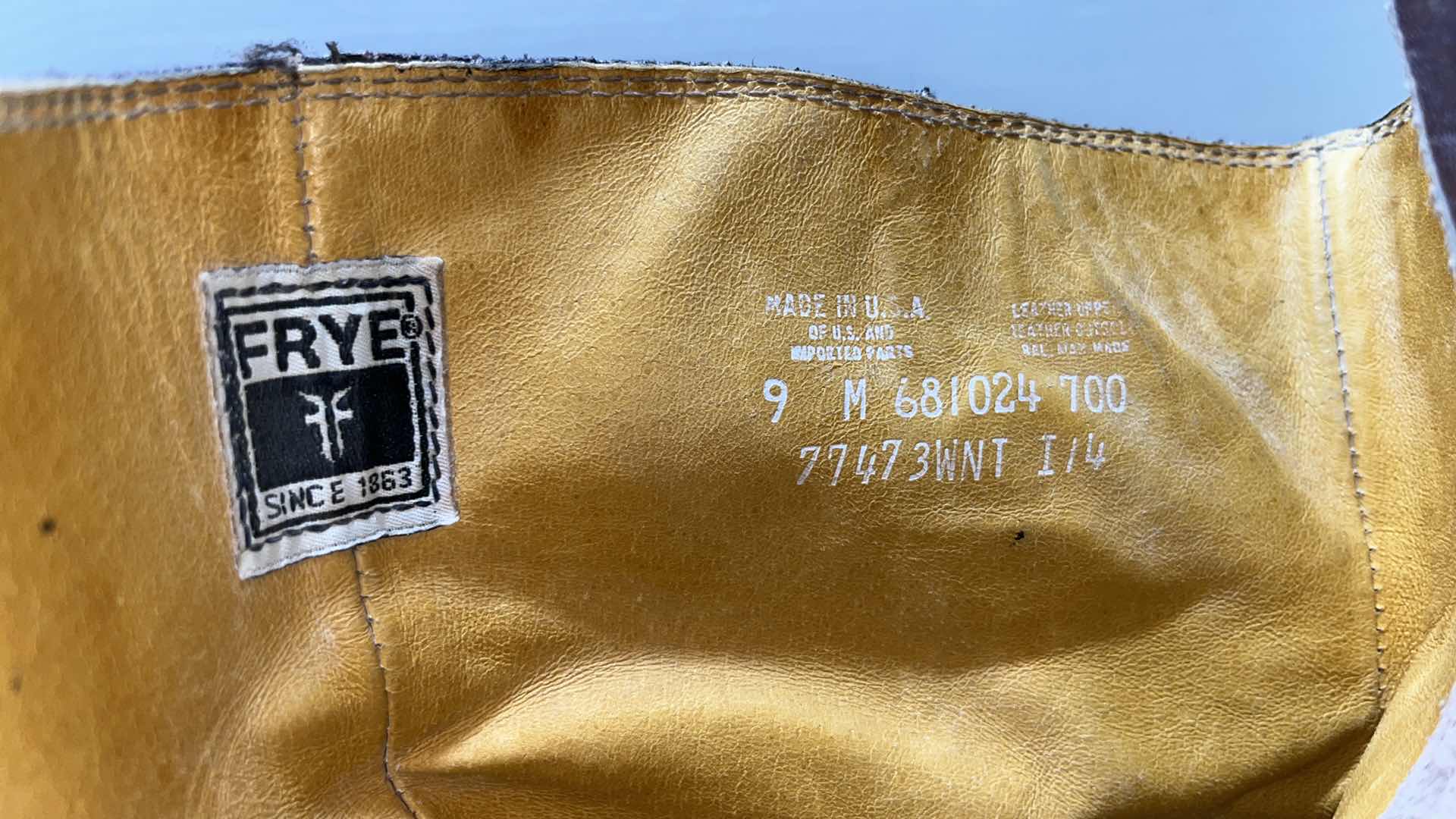 Photo 1 of FRYE HEELED BROWN BOOTS, (WOMENS SIZE 9)