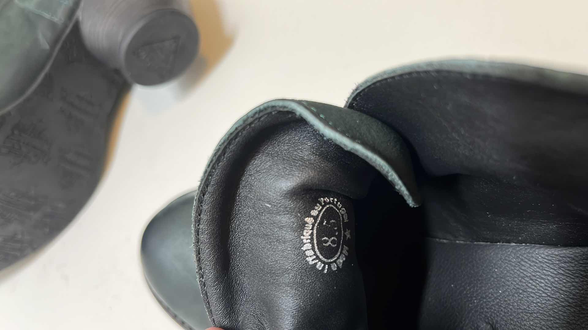 Photo 1 of JOHN FLUEVOG PORTER BUCKLED ANKLE BOOT, PEACOCK (WOMENS SIZE 8.5)