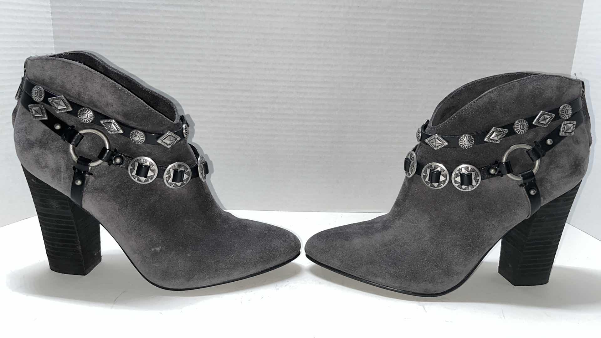 Photo 1 of BELLE BY SIGERSON MORRISON SUEDE VERO BOOTIE, DARK GREY (WOMENS SIZE 9)