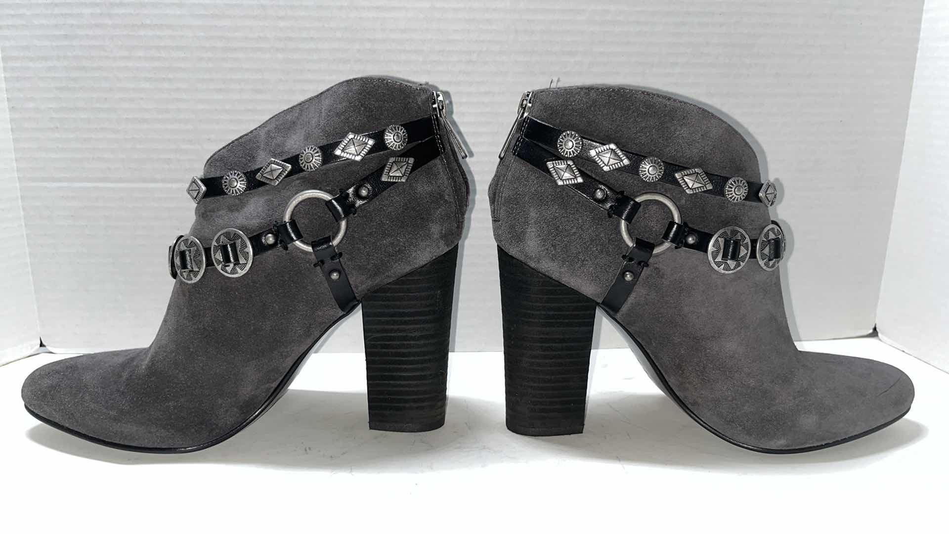 Photo 1 of BELLE BY SIGERSON MORRISON SUEDE VERO BOOTIE, DARK GREY (WOMENS SIZE 9)