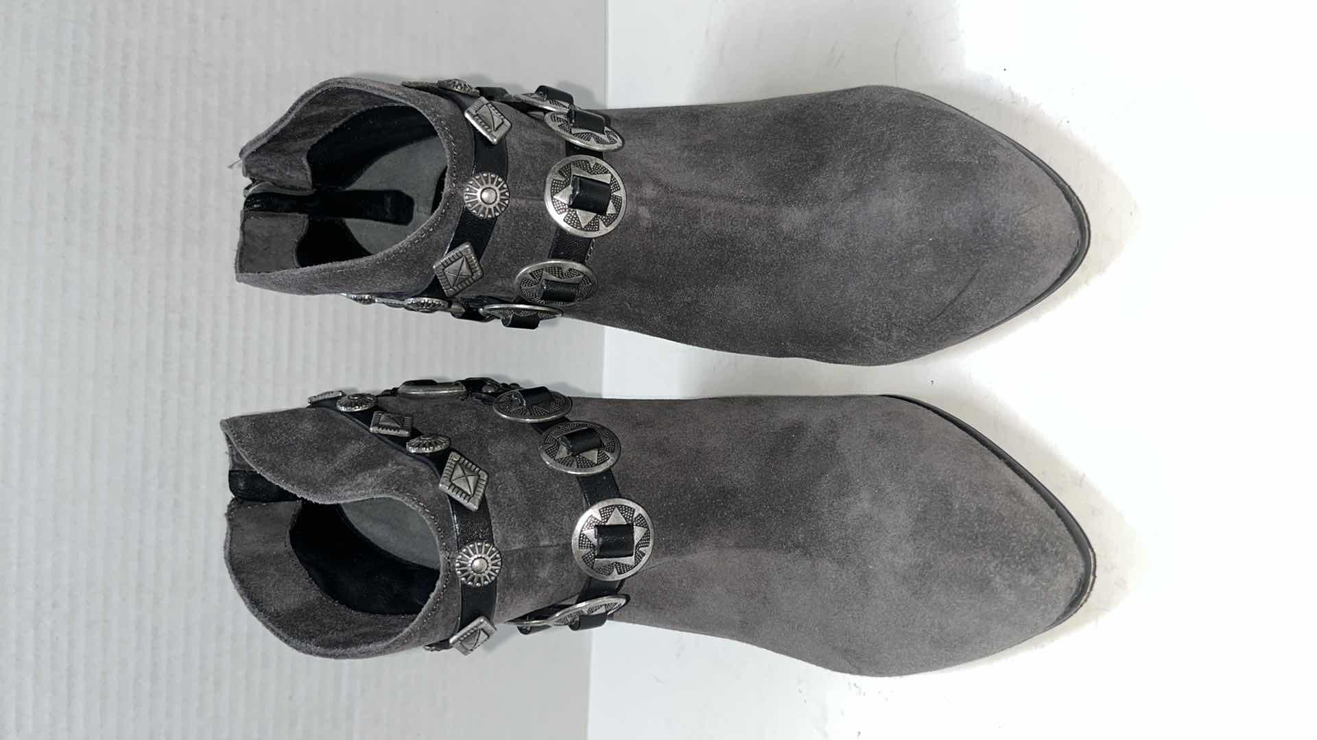 Photo 1 of BELLE BY SIGERSON MORRISON SUEDE VERO BOOTIE, DARK GREY (WOMENS SIZE 9)