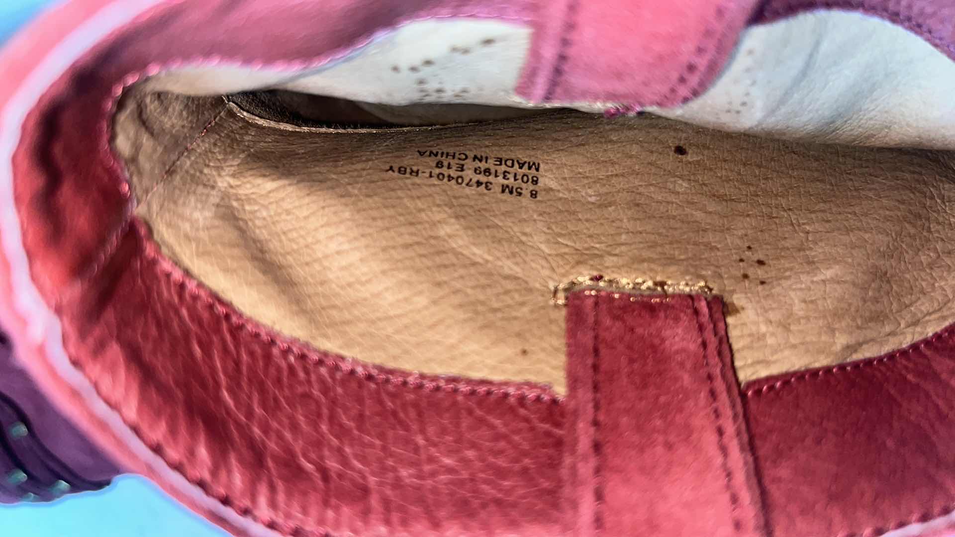 Photo 1 of FRYE REED SHOWDOWN STUD ANKLE BOOTIES, RUBY (WOMENS SIZE 8.5)