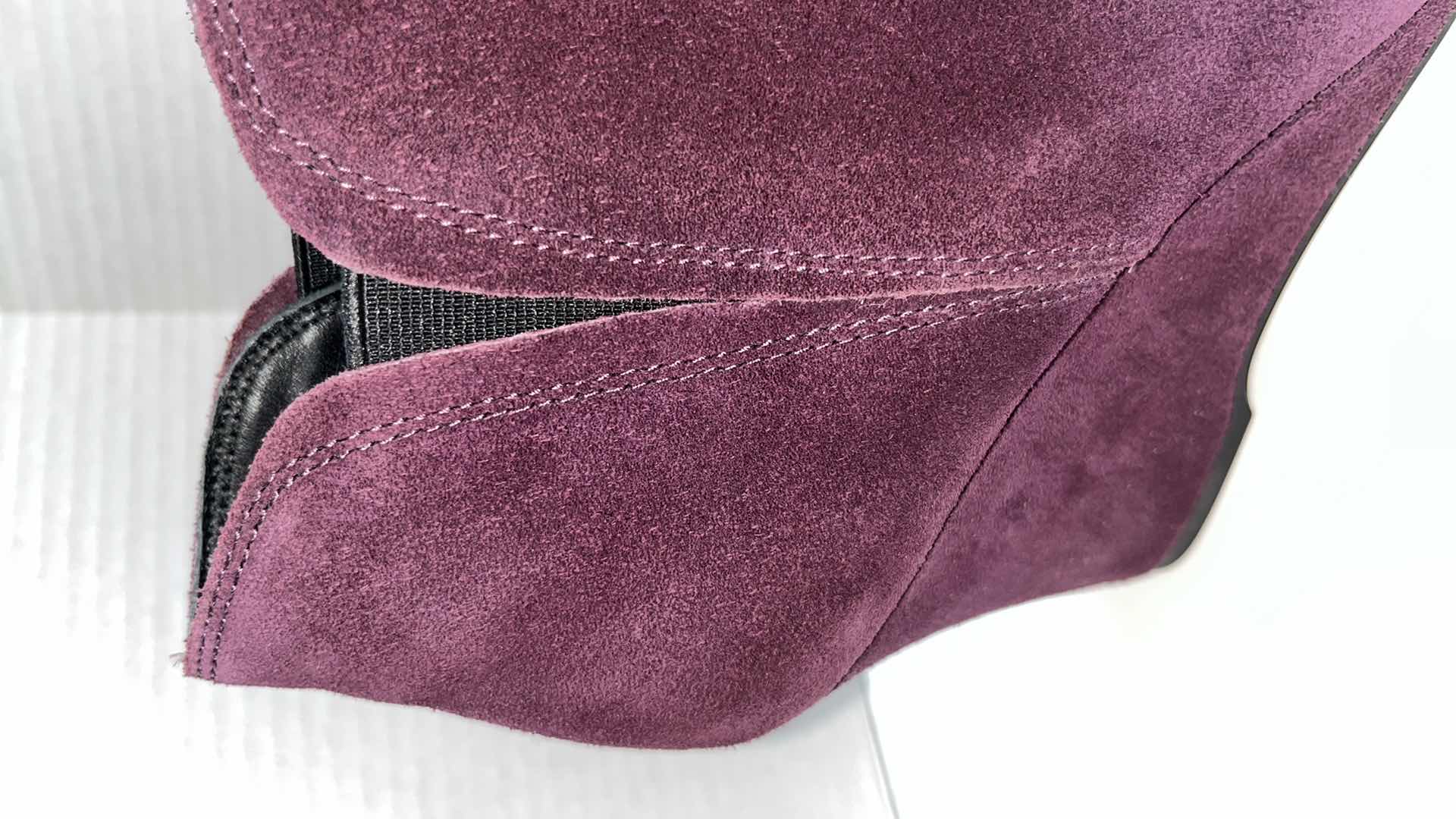 View 2 of CROWN BY BORN FAYLAN SLIP-ON WEDGE BOOTIES, PURPLE (WOMENS SIZE 9.5)