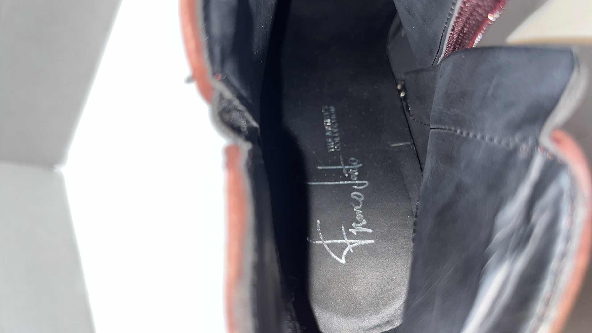 Photo 7 of FRANCO SARTO THE ARTISTS COLLECTION AGENDA ANKLE BOOTIE, WINE (WOMENS SIZE 9)