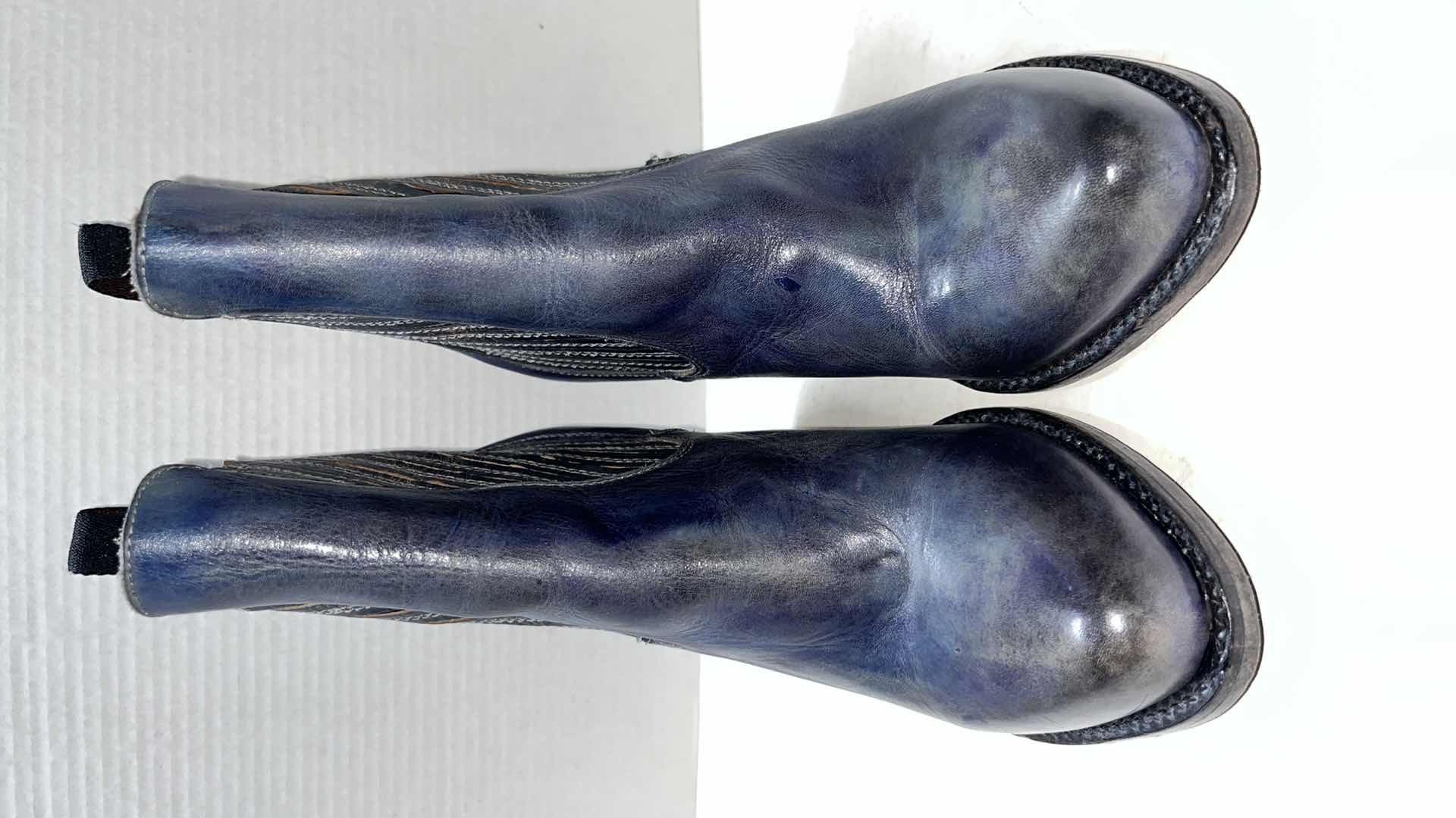 Photo 1 of BED STU COBBLER SERIES LEATHER ANKLE BOOT, EMERALD/RUSTIC TAN (WOMENS SIZE 9)