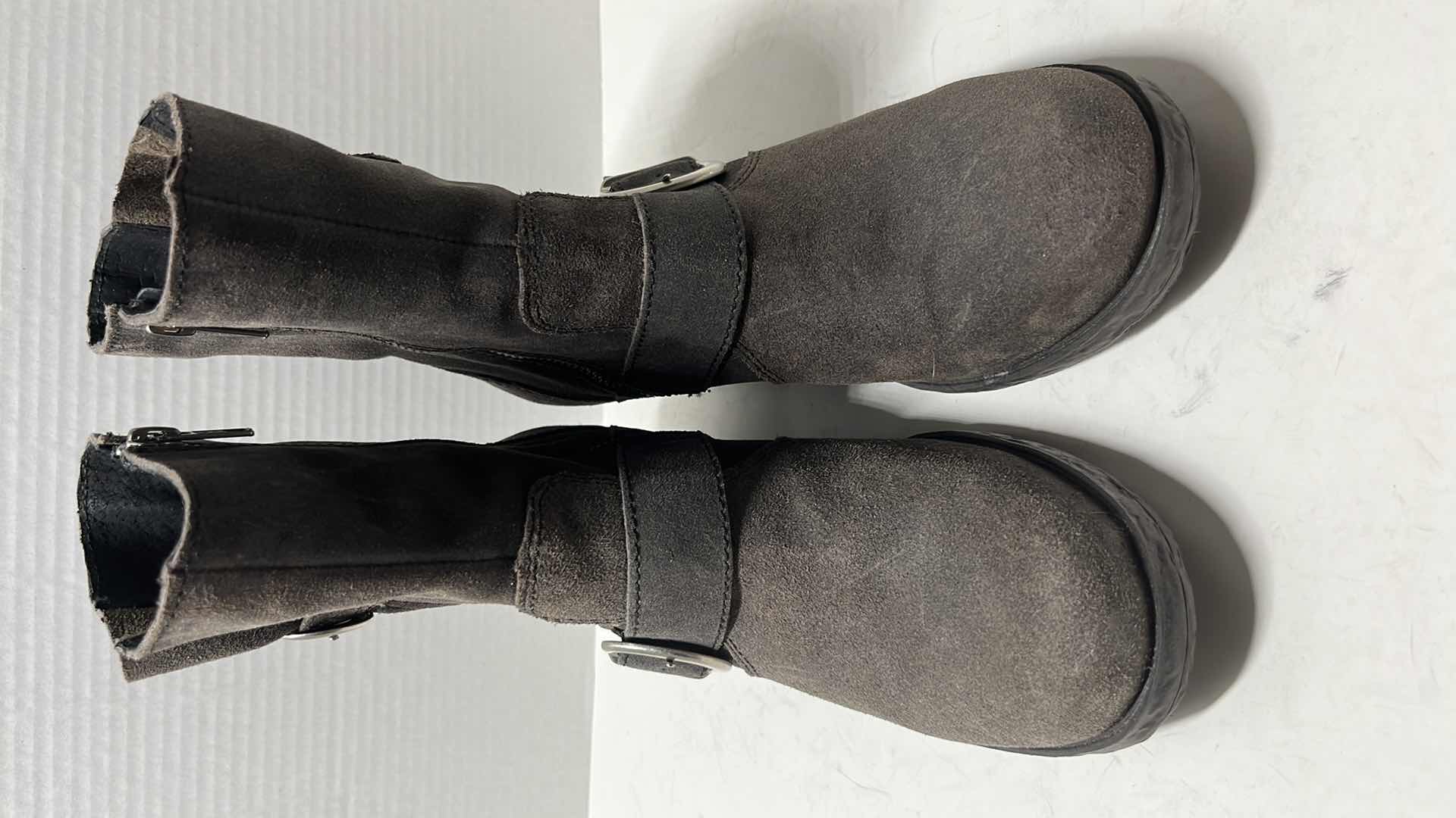 Photo 5 of BORN GALENE RUSTIC SUEDE MOTO BOOT W STRAPS & BUCKLES (WOMENS SIZE 9)