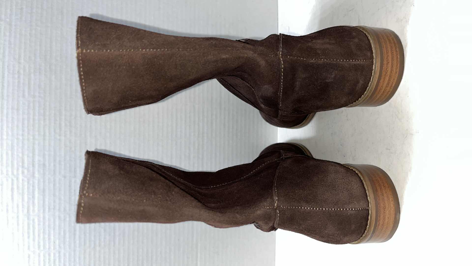 Photo 1 of JACK ROGERS KAITLIN BROWN SUEDE STITCHED BOOTS (WOMENS SIZE 9)
