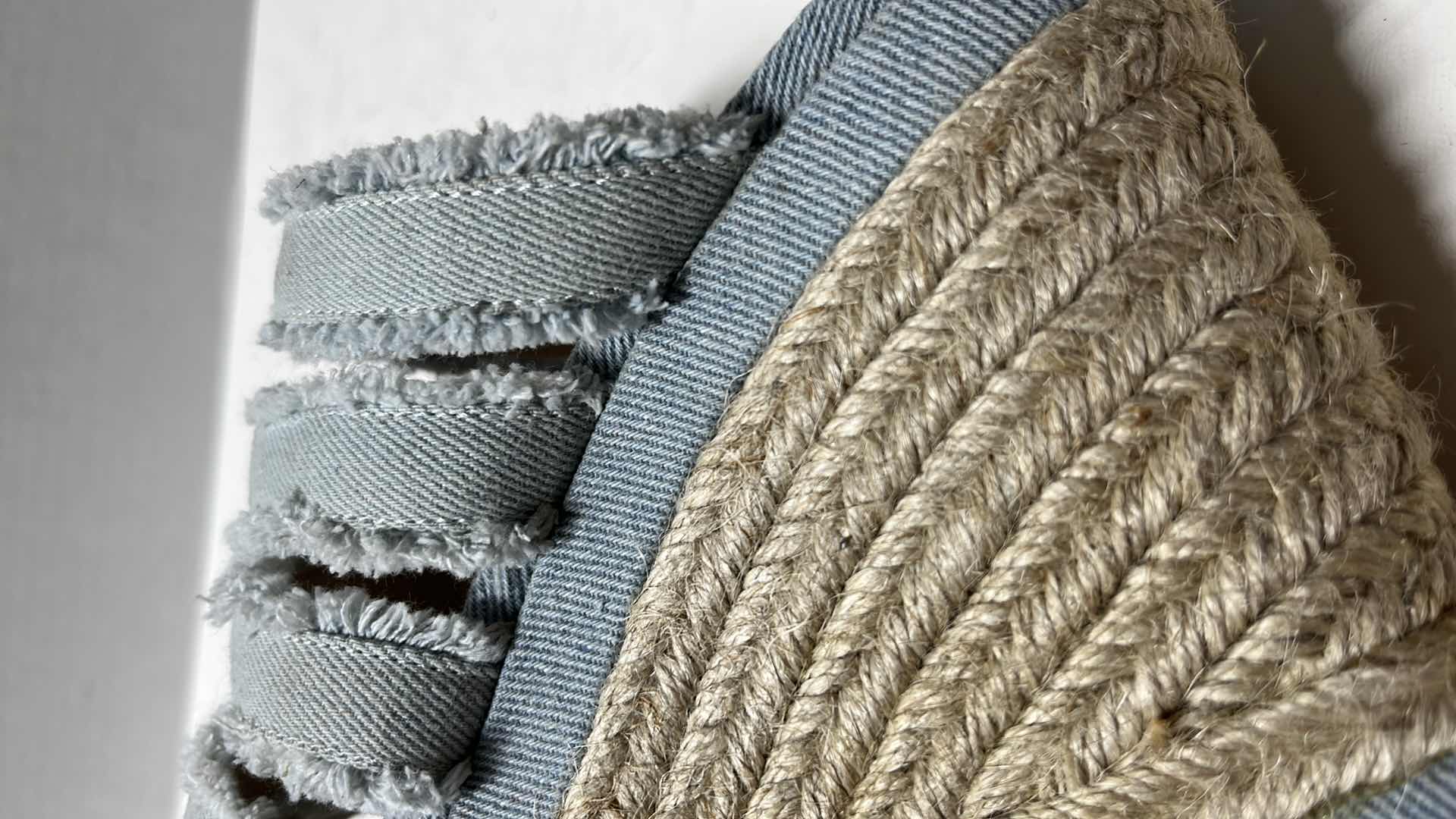 Photo 2 of CHARLES BY CHARLES DAVID LOYAL WEDGE SLIDE SANDAL, LIGHT DENIM/ROPE (WOMENS SIZE 8.5)