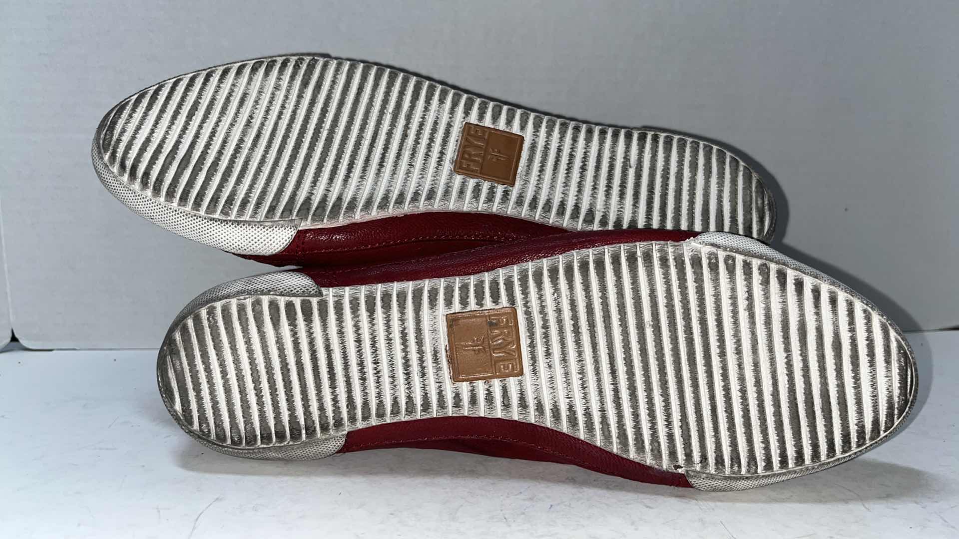 View 6 of FRYE KIRA HIGH TOO LEATHER SNEAKERS, RED (WOMENS SIZE 9)