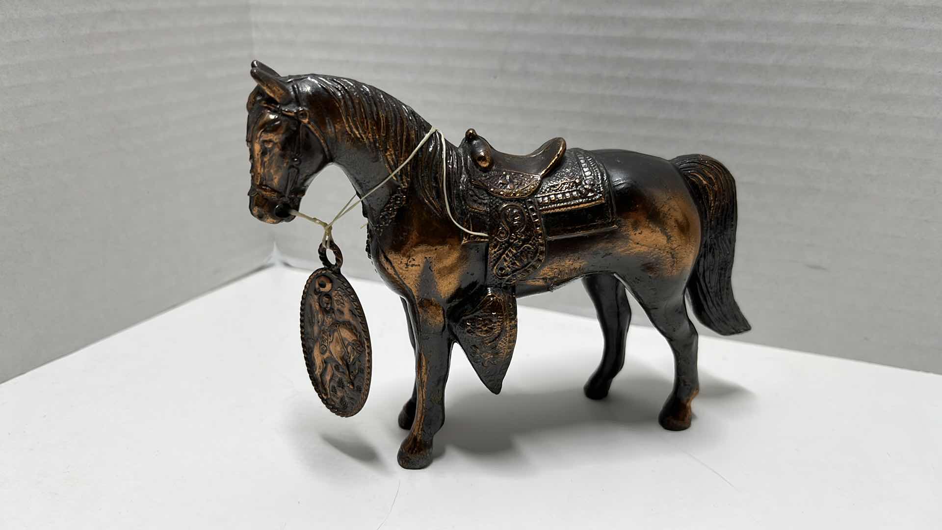 Photo 1 of COPPER, PEWTER & METAL HORSE FIGURINES (6)