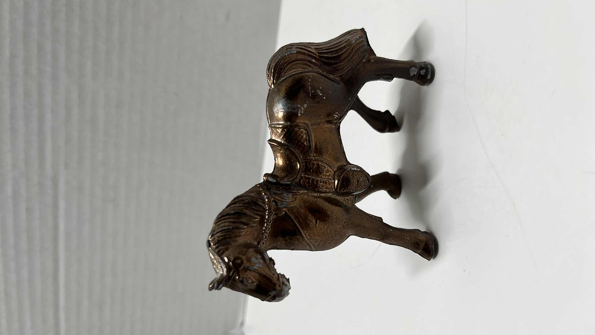 Photo 1 of COPPER, PEWTER & METAL HORSE FIGURINES (6)
