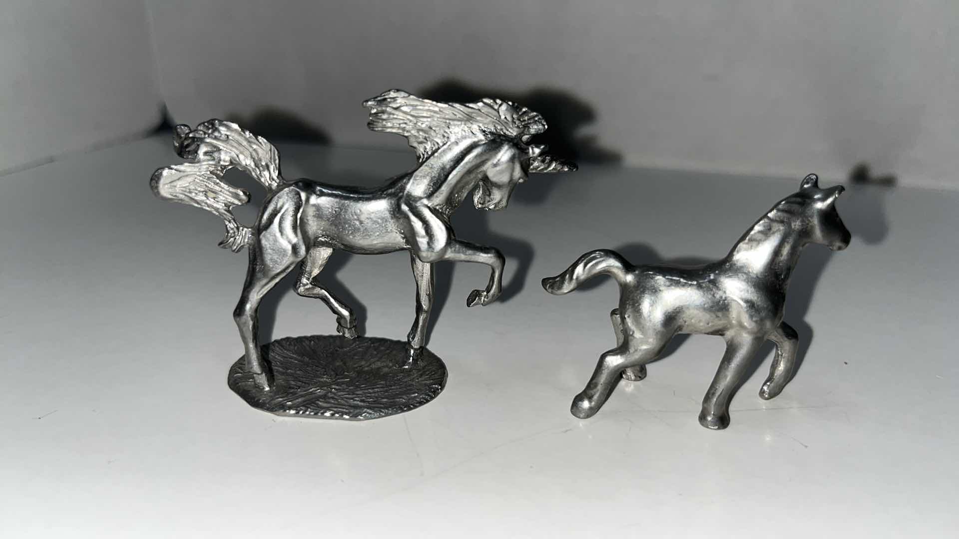 Photo 1 of COPPER, PEWTER & METAL HORSE FIGURINES (6)