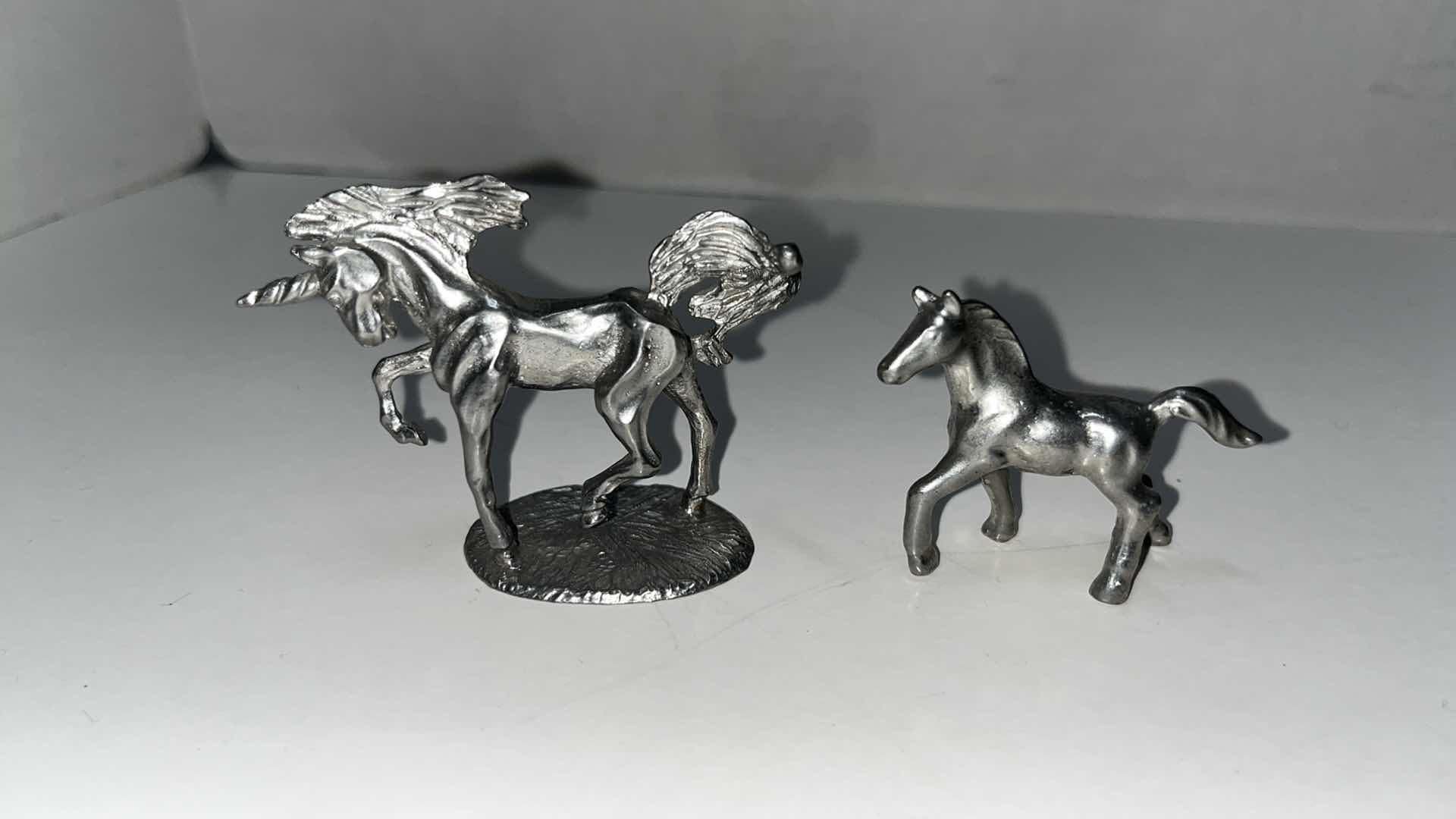 Photo 1 of COPPER, PEWTER & METAL HORSE FIGURINES (6)