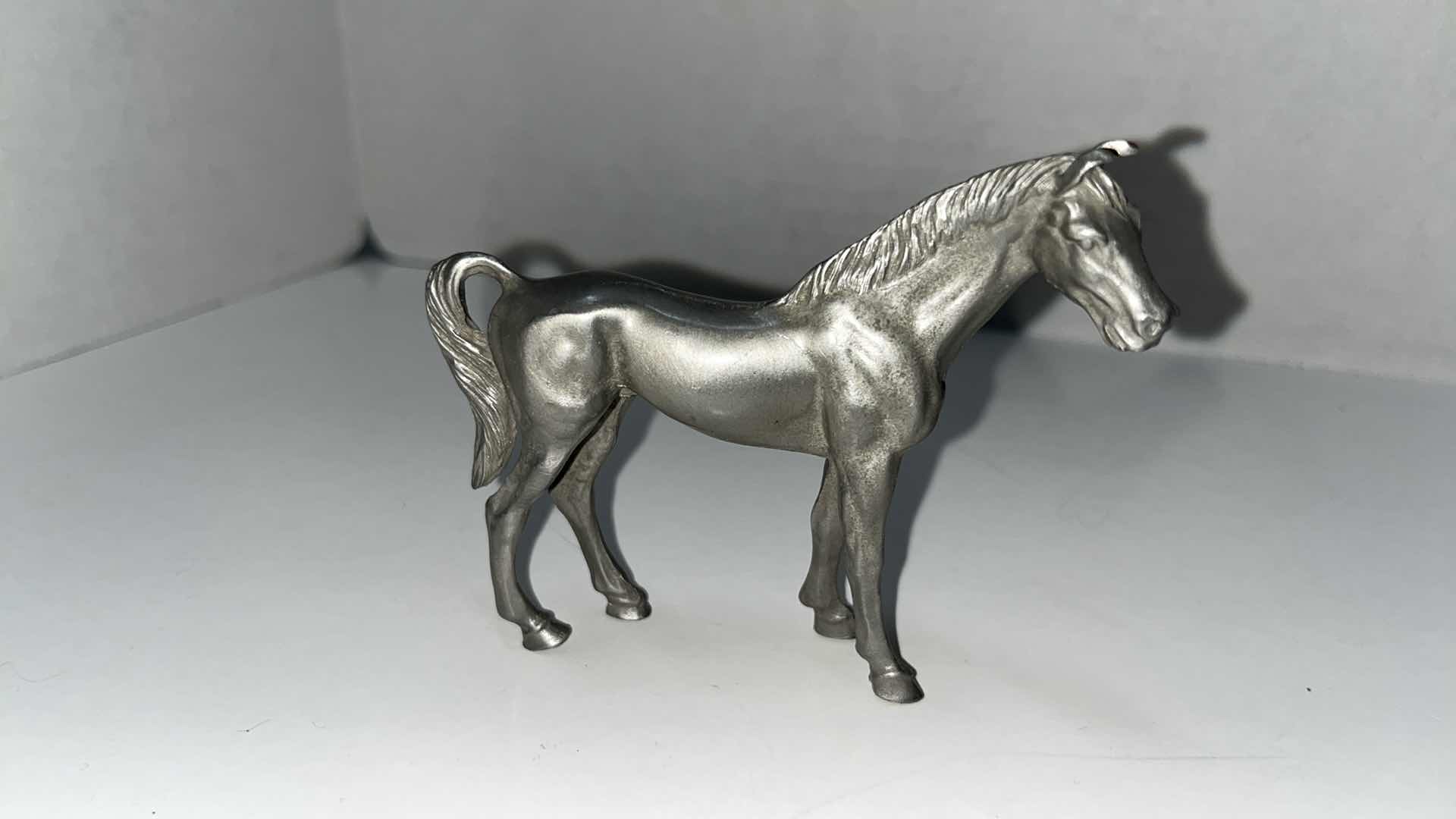 Photo 1 of COPPER, PEWTER & METAL HORSE FIGURINES (6)