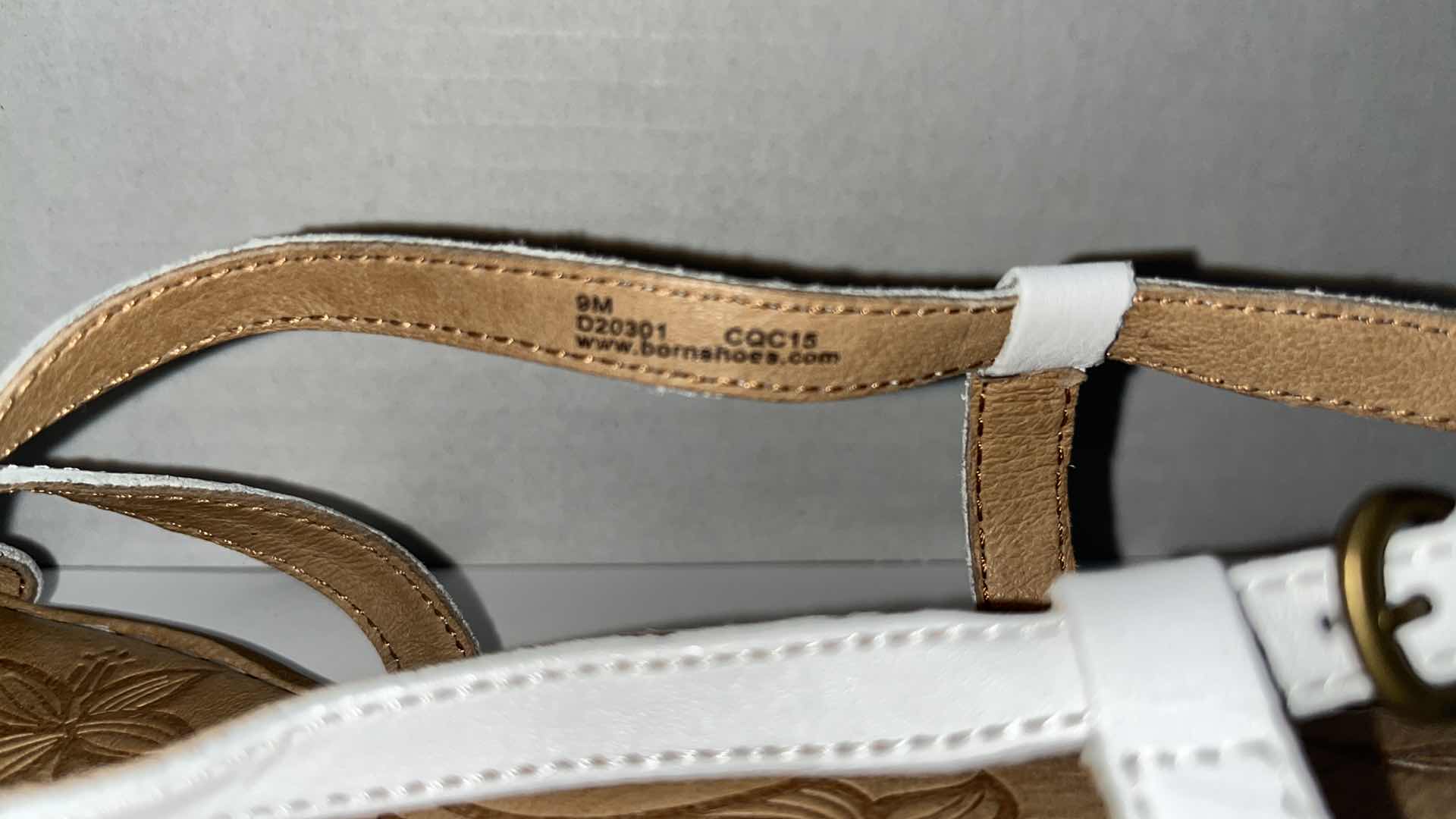 Photo 1 of BORN MAI FLAT SANDAL, WHITE (WOMENS SIZE 9)