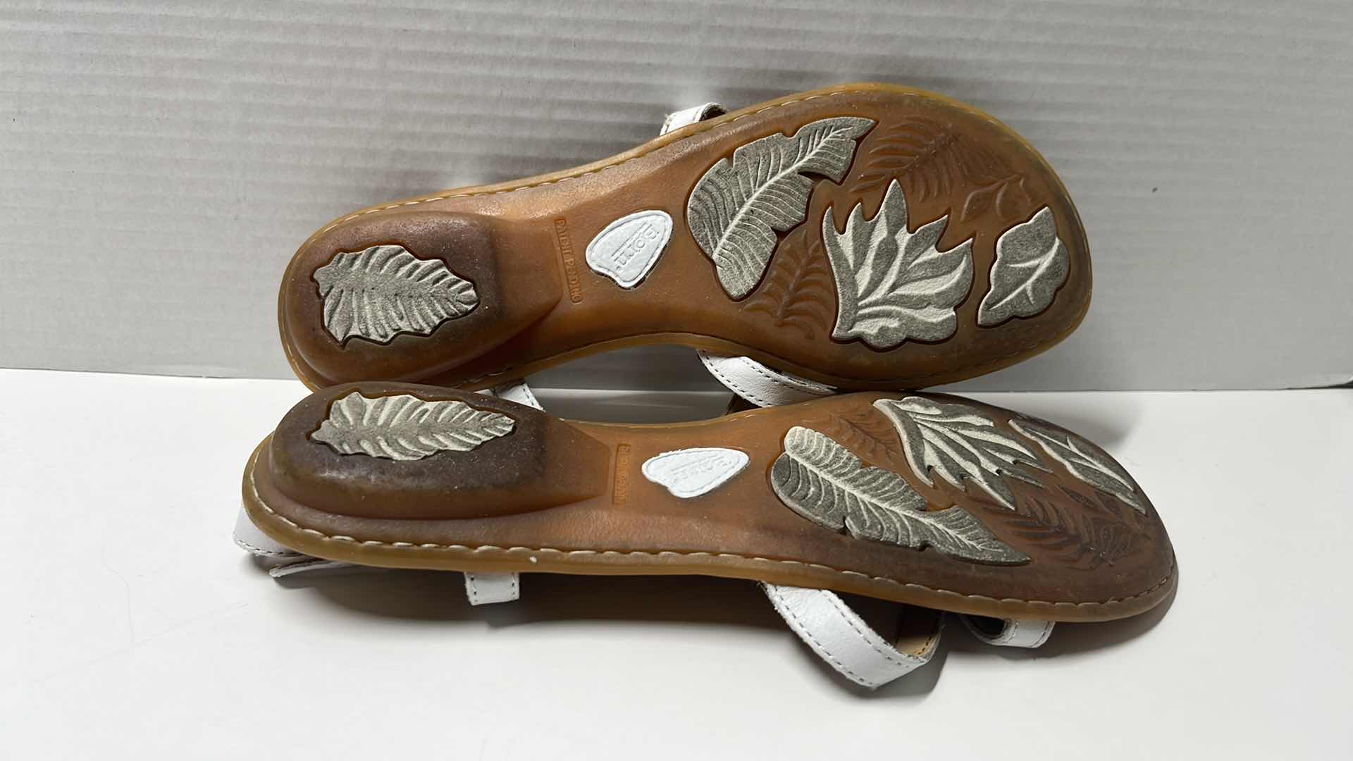 Photo 1 of BORN MAI FLAT SANDAL, WHITE (WOMENS SIZE 9)