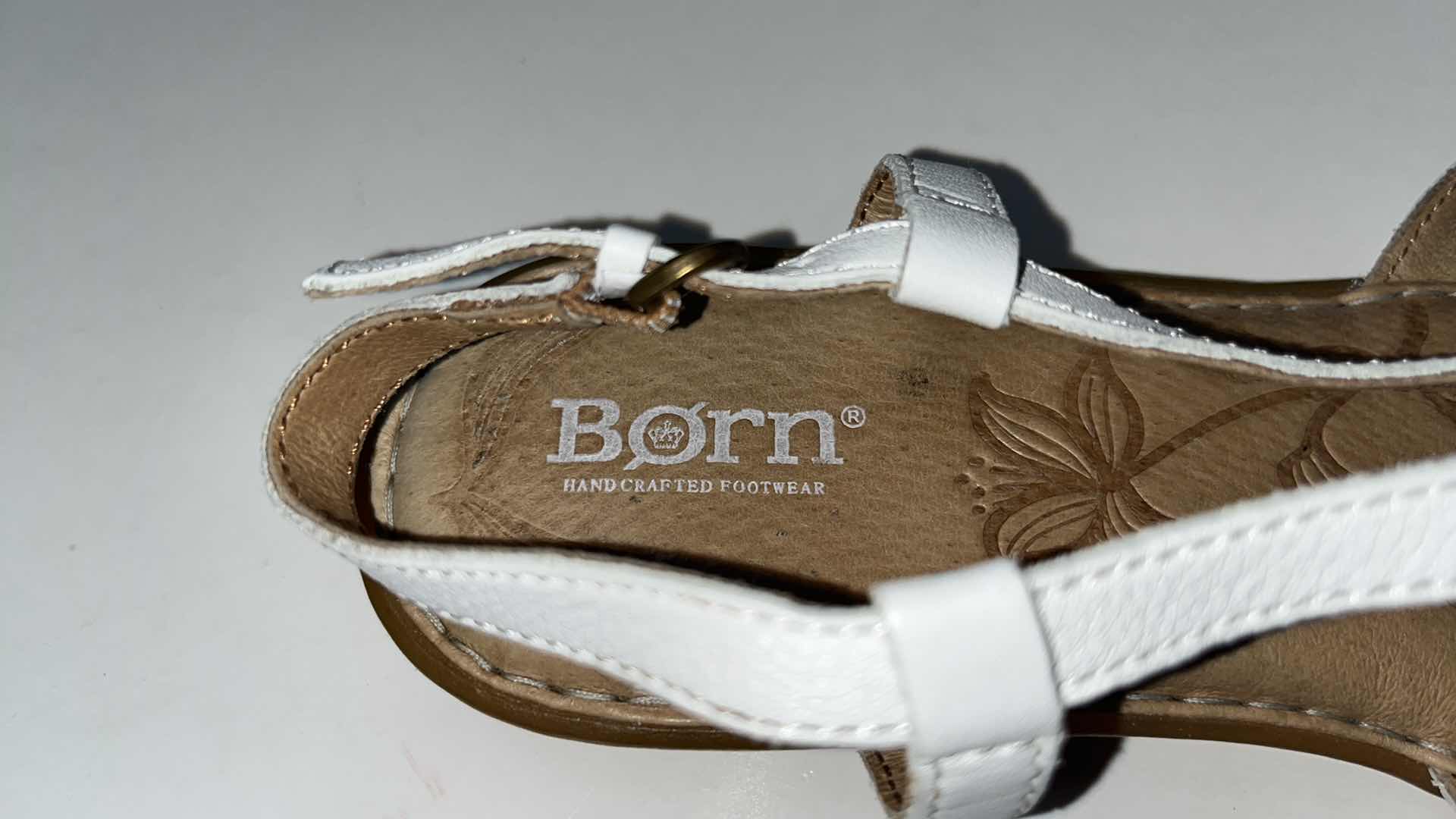 Photo 1 of BORN MAI FLAT SANDAL, WHITE (WOMENS SIZE 9)