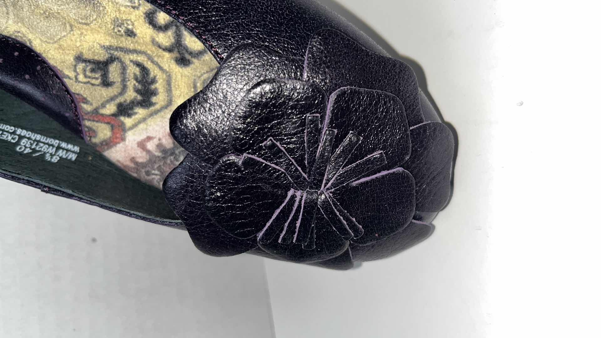 Photo 1 of BORN FLOWER BALLET FLAT SHOES, DARK PURPLE (WOMENS SIZE 8.5)
