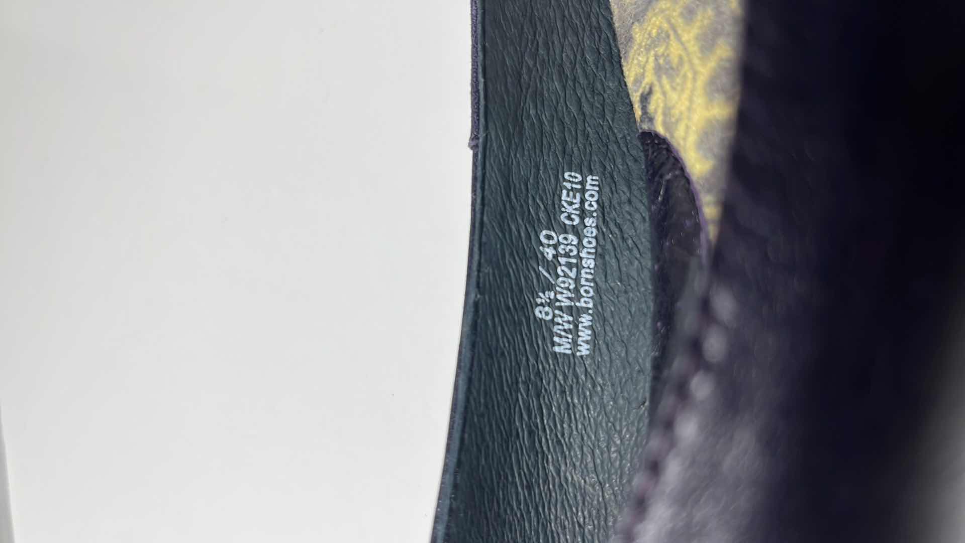 Photo 1 of BORN FLOWER BALLET FLAT SHOES, DARK PURPLE (WOMENS SIZE 8.5)