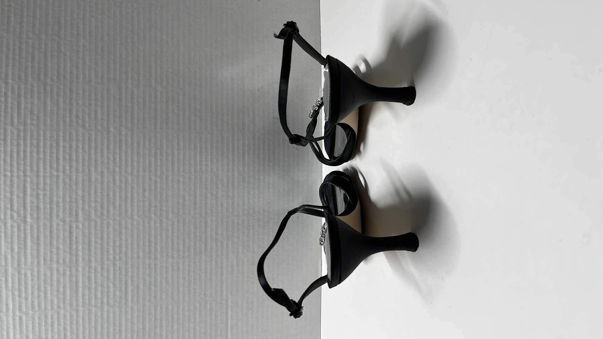 Photo 6 of CAPARROS ANKLE STRAPPED HEEL W JEWEL EMBELLISHMENT, BLACK (WOMENS SIZE 8.5)