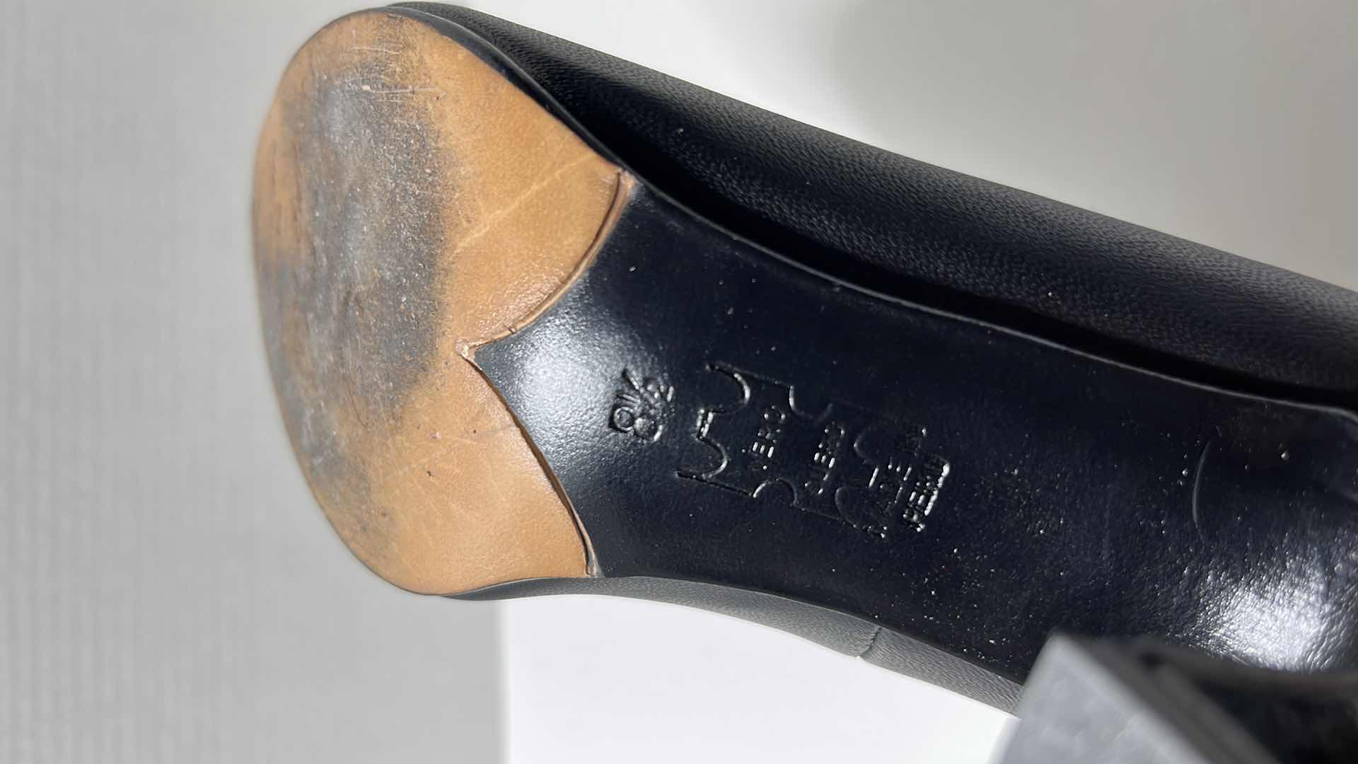 Photo 1 of JOHN FLUEVOG POSER DARLA BUCKLED LEATHER HEEL, BLACK (WOMENS SIZE 8.5)