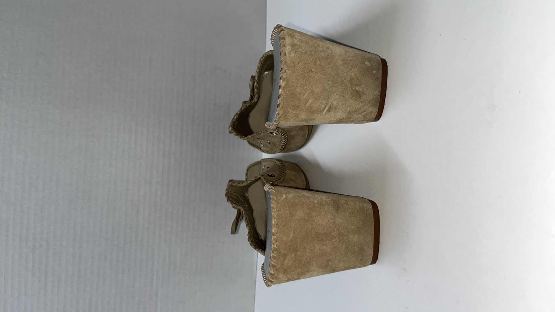 Photo 1 of LINEA PAOLO STUDDED HEELED SANDAL, TAN (WOMENS SIZE 8.5)