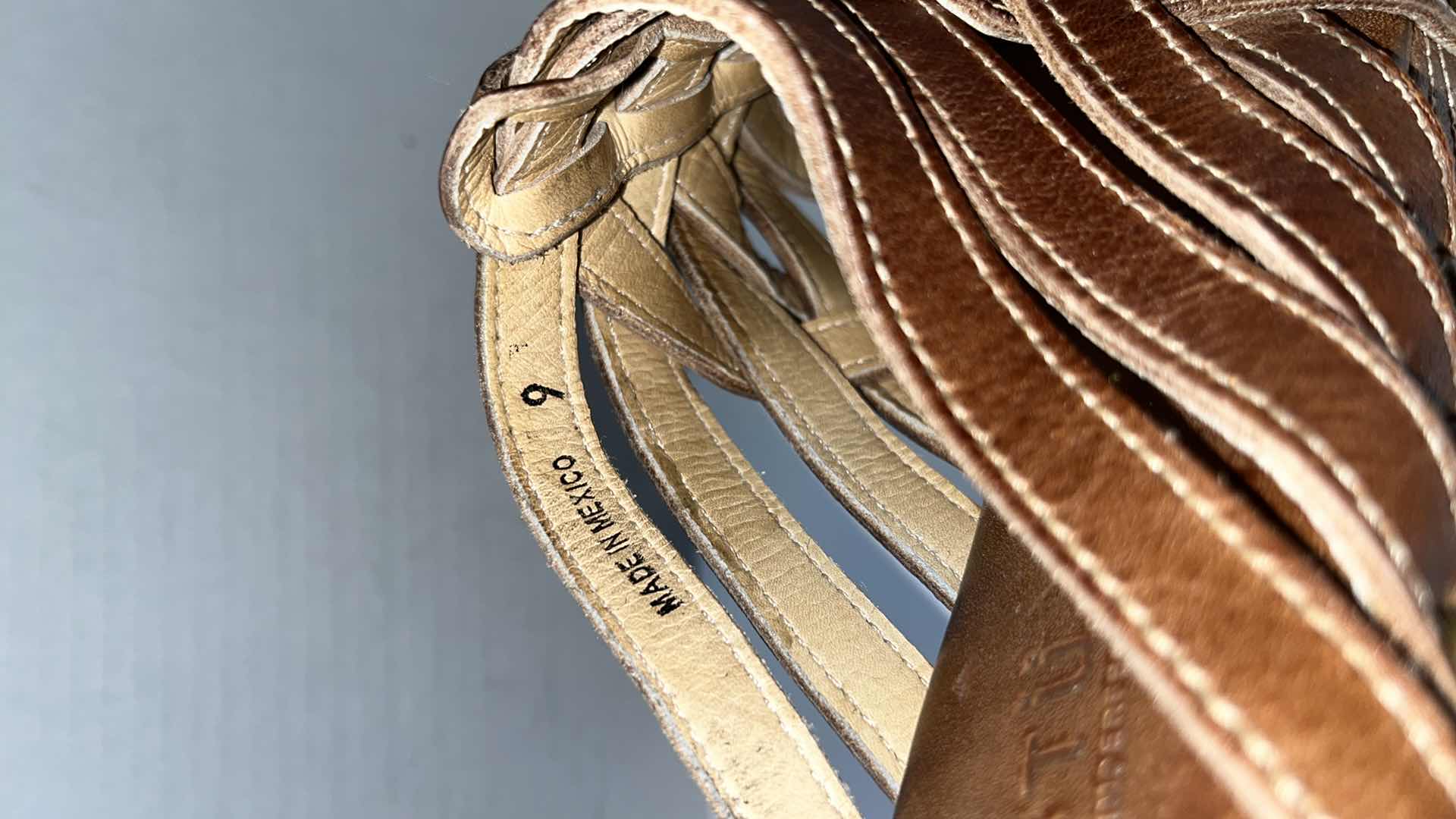 Photo 1 of BED STU GINA WEDGE SANDAL, TAN RUSTIC (WOMENS SIZE 9)