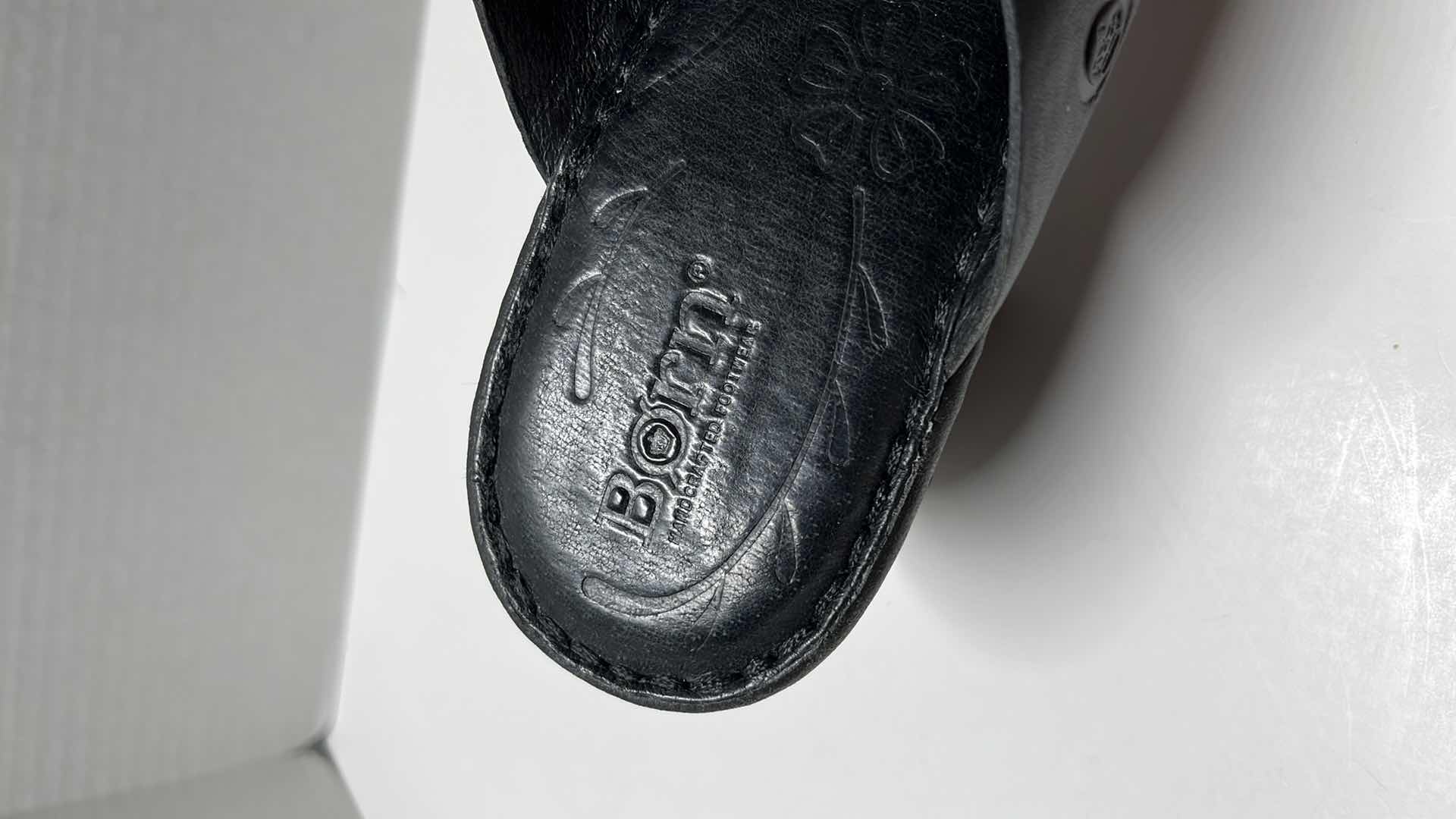 Photo 7 of BORN CONEY SLIDE SANDALS, BLACK (WOMENS SIZE 9)