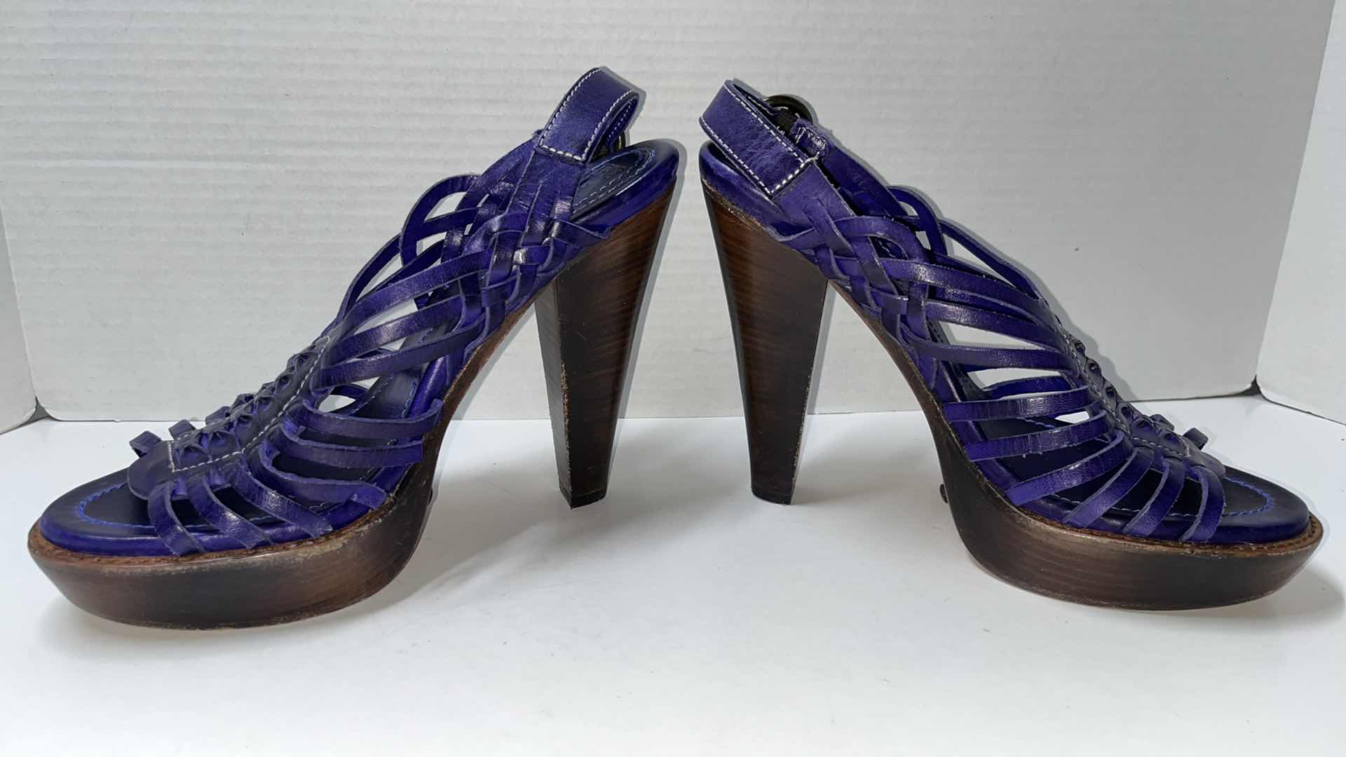 Photo 1 of FRYE JOY HUARACHE SLINGBACK HEEL, VIOLET PURPLE (WOMENS SIZE 8.5)