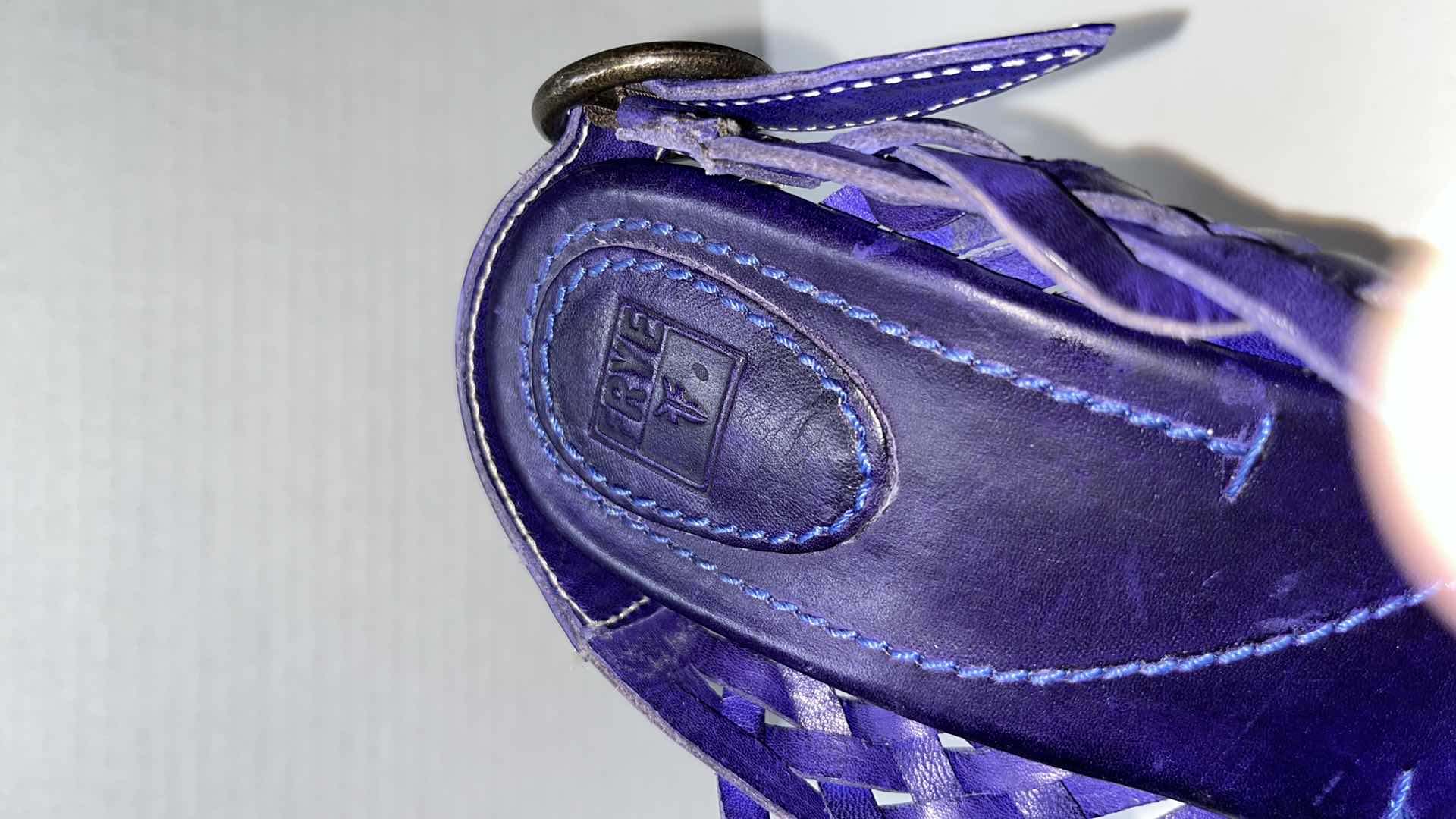 Photo 1 of FRYE JOY HUARACHE SLINGBACK HEEL, VIOLET PURPLE (WOMENS SIZE 8.5)