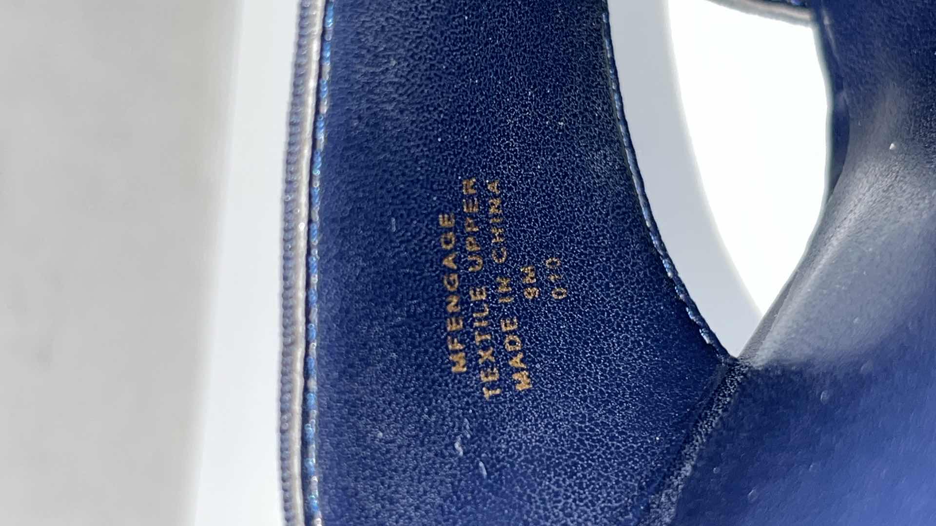 Photo 9 of MARC FISHER ENGAGE CRISS CROSS ESPADRILLE WEDGES, NAVY (WOMENS SIZE 9)