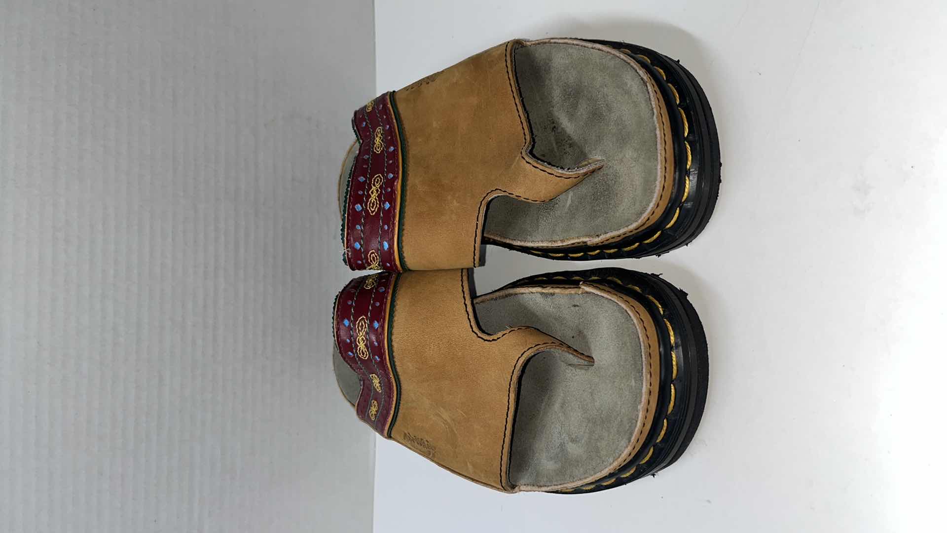 Photo 1 of DR MARTENS AIR WAIR CHUNKY EMBROIDERED PLATFORM SANDAL, MULTICOLOR (WOMENS SIZE 7.5)