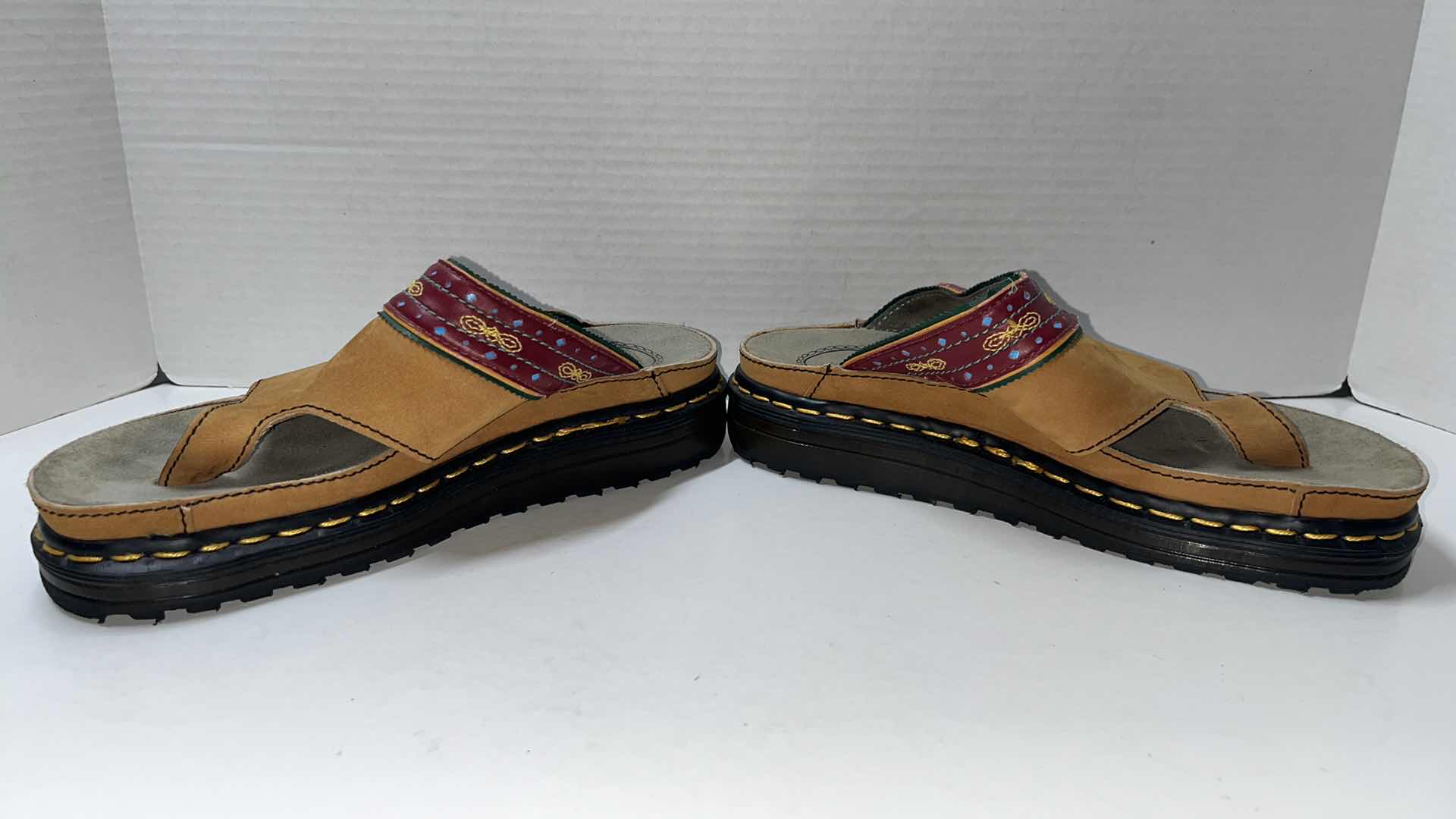 Photo 1 of DR MARTENS AIR WAIR CHUNKY EMBROIDERED PLATFORM SANDAL, MULTICOLOR (WOMENS SIZE 7.5)