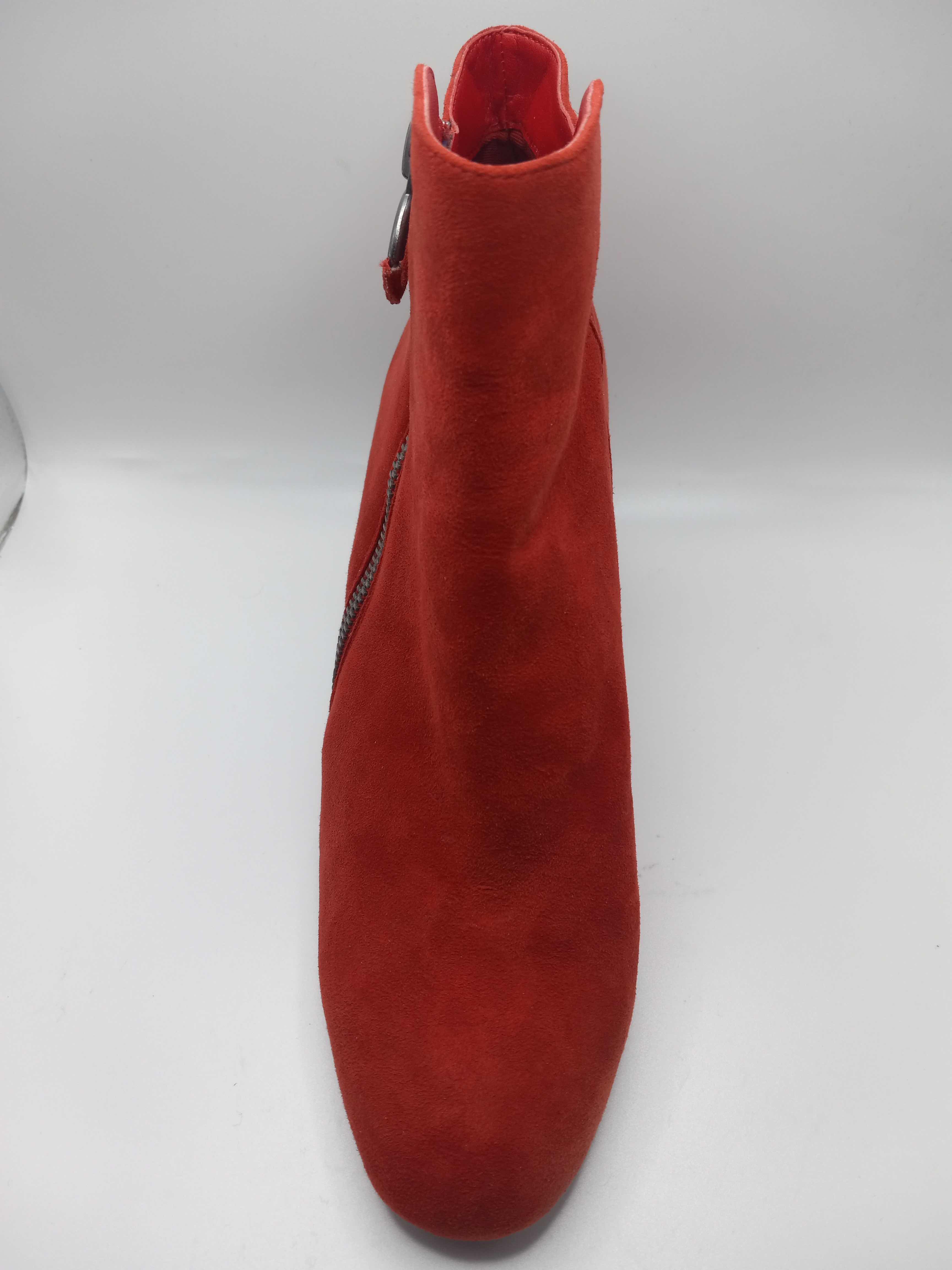 Photo 1 of 1 STATE PREETE ROOSTER RED SUEDE LEATHER ANKLE BOOTS BOOTIES WOMEN’S SIZE 8.5/39