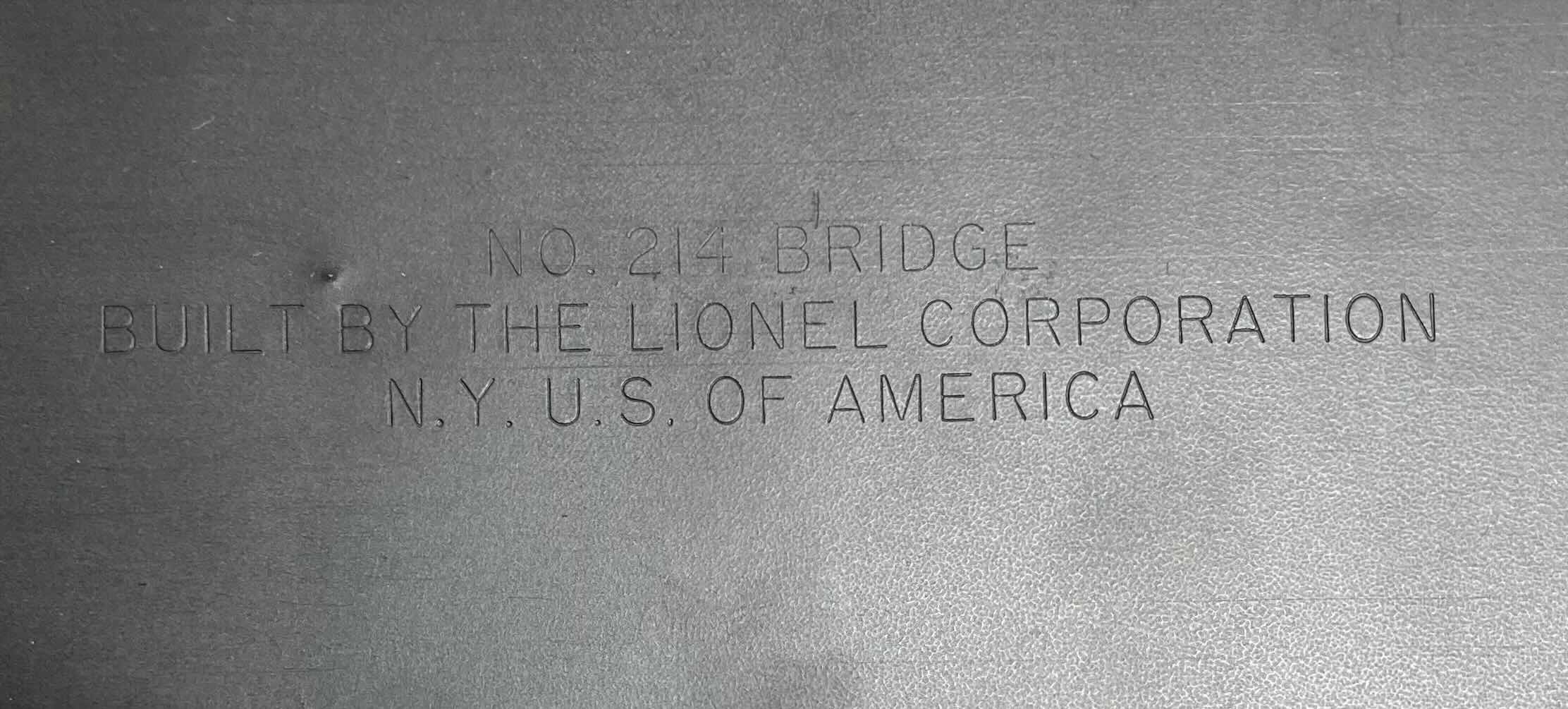 Photo 1 of LIONEL TRAINS 6418 GIRDER BRIDGE 214 PLATE 1953-1969