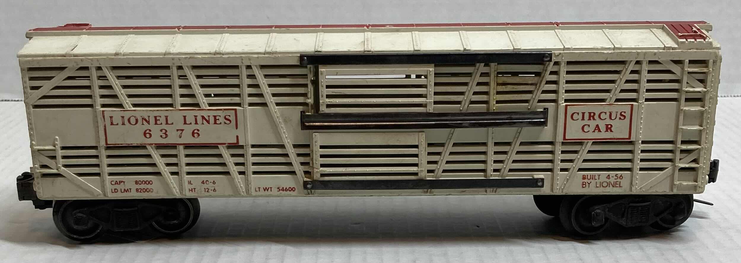 Photo 1 of LIONEL TRAINS 6376 CIRCUS STOCK TRAIN CAR 1956-1957