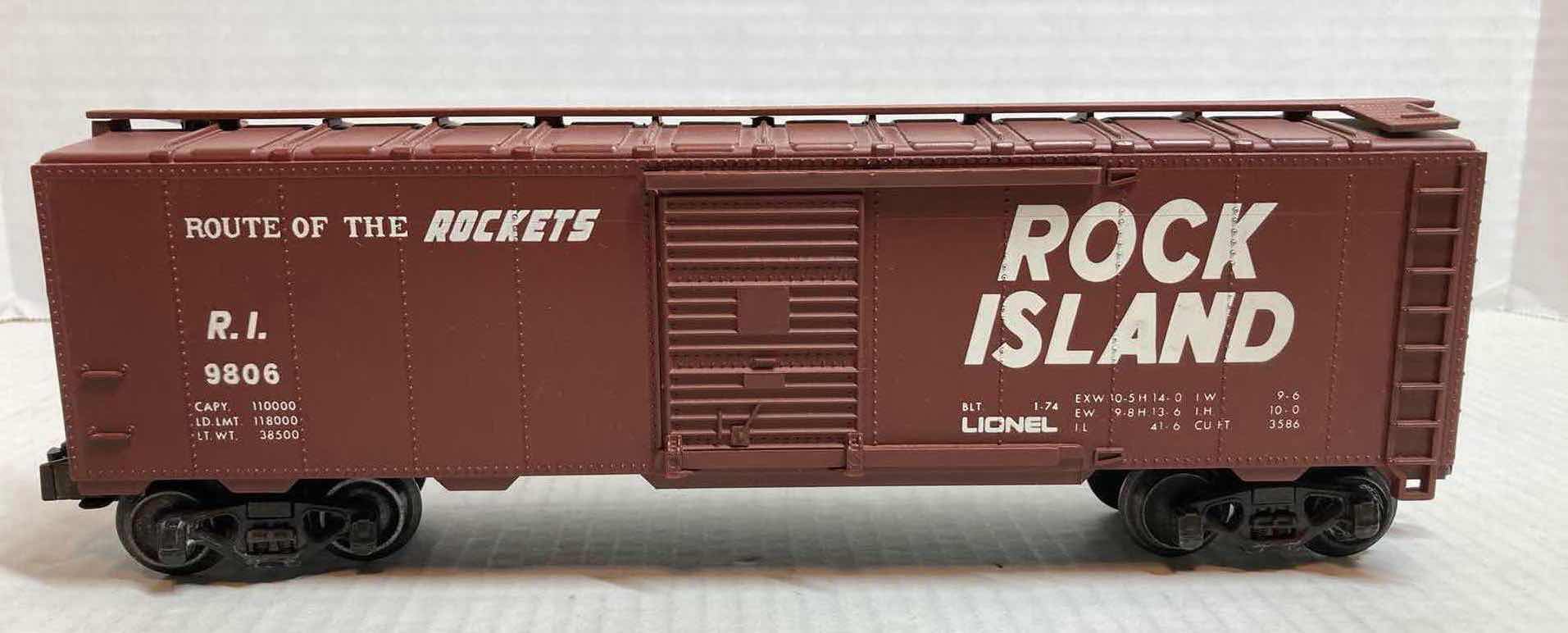 Photo 1 of LIONEL TRAINS 9806 ROCKET ISLAND TRAIN CAR